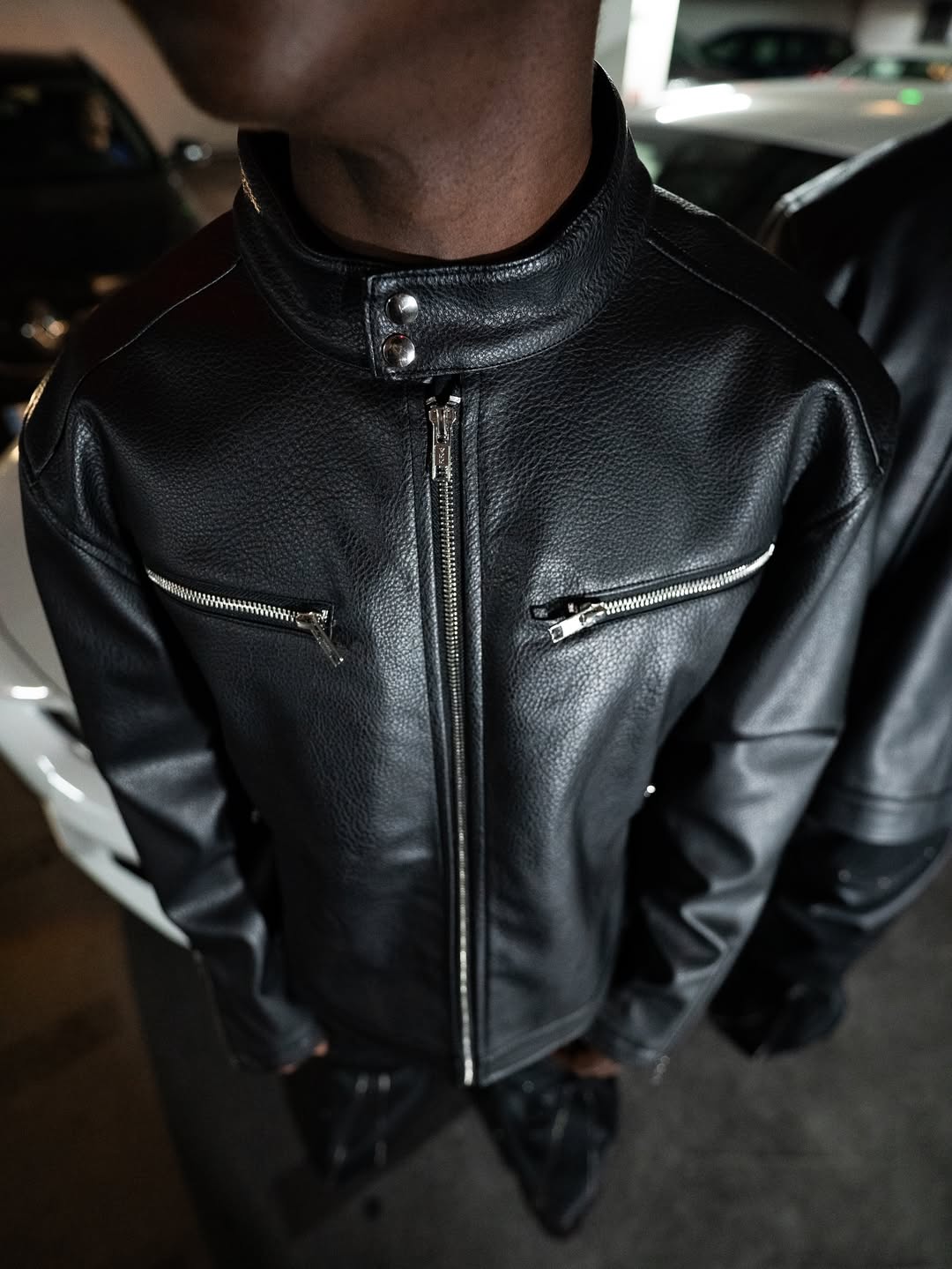 Elixir Biker Black Leather Jacket
