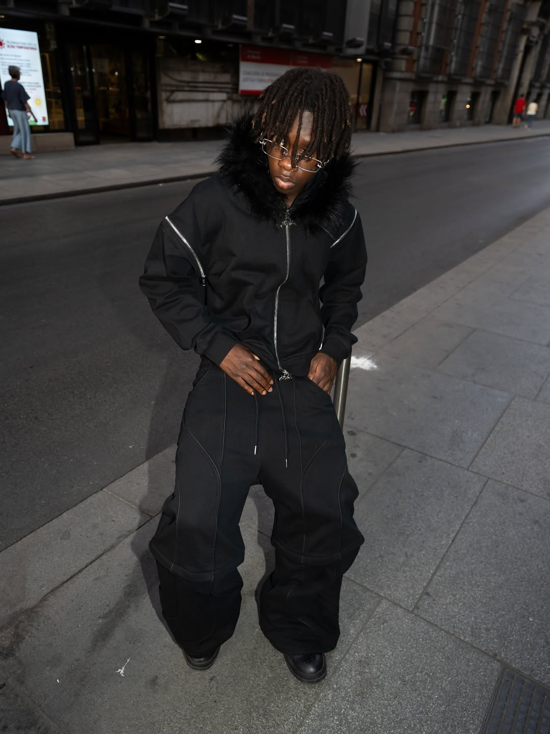 Elixir Detachable Black Tracksuit Zip Up