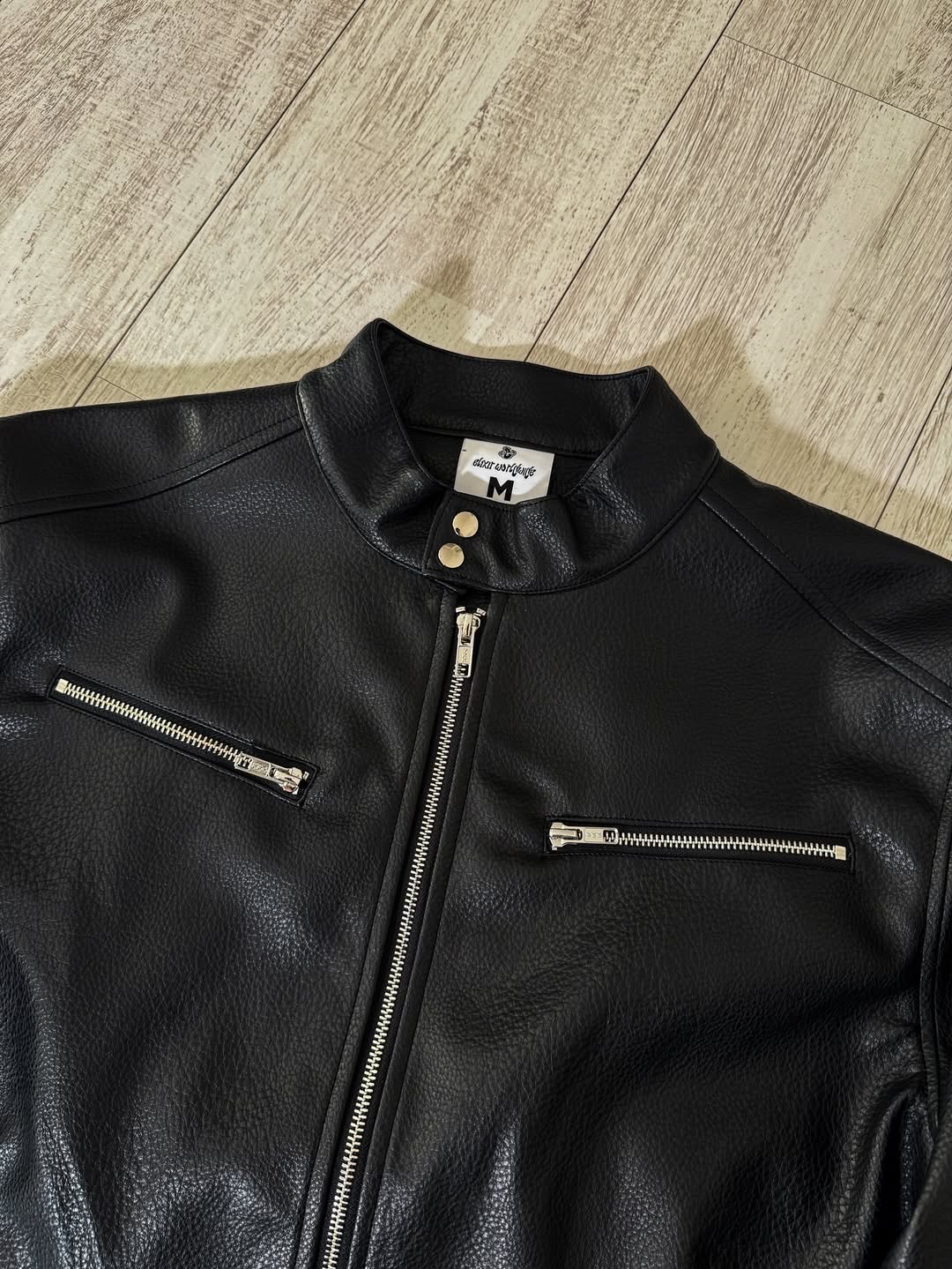 Elixir Biker Black Leather Jacket