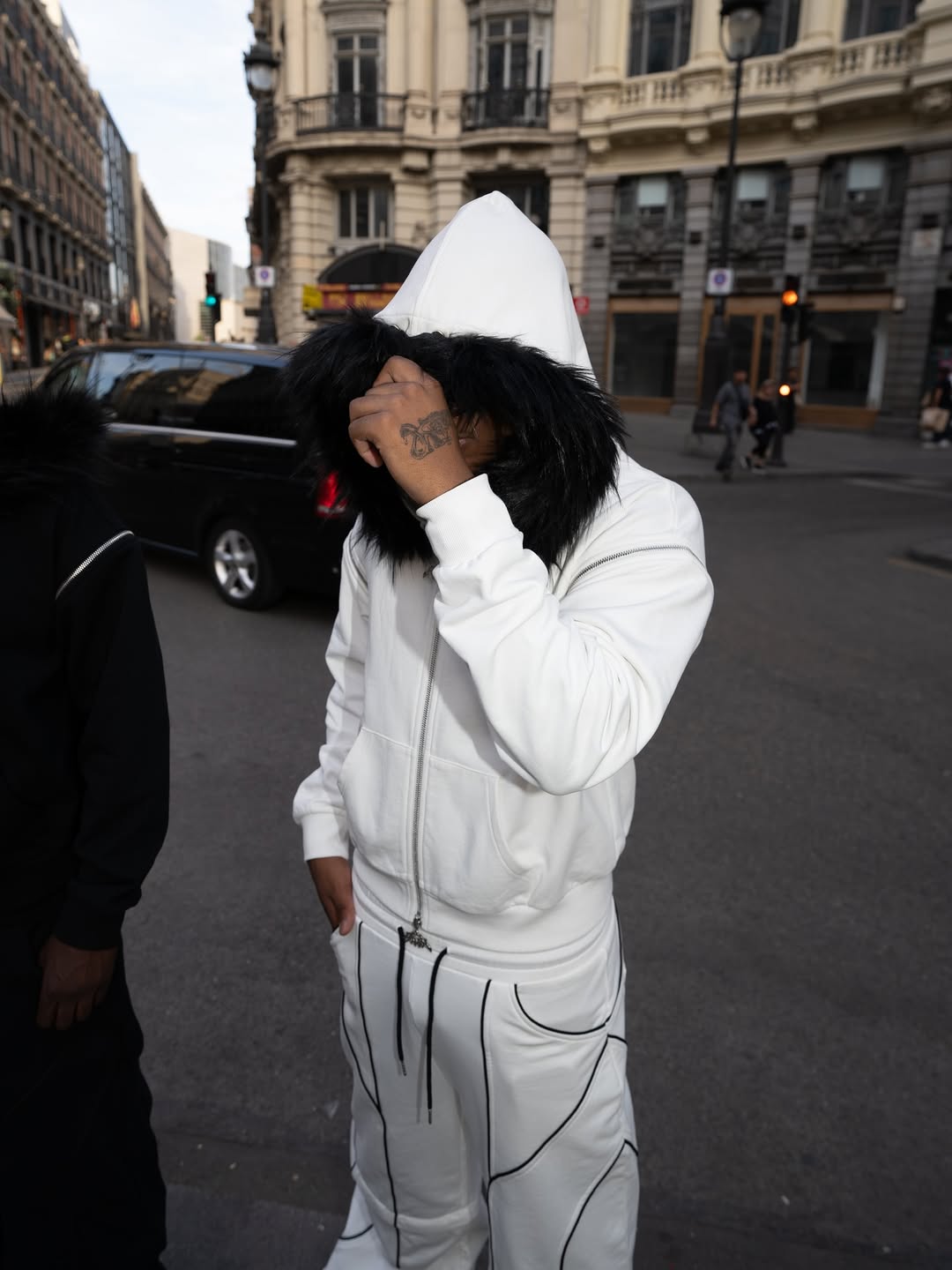 Elixir Detachable White Tracksuit Zip Up