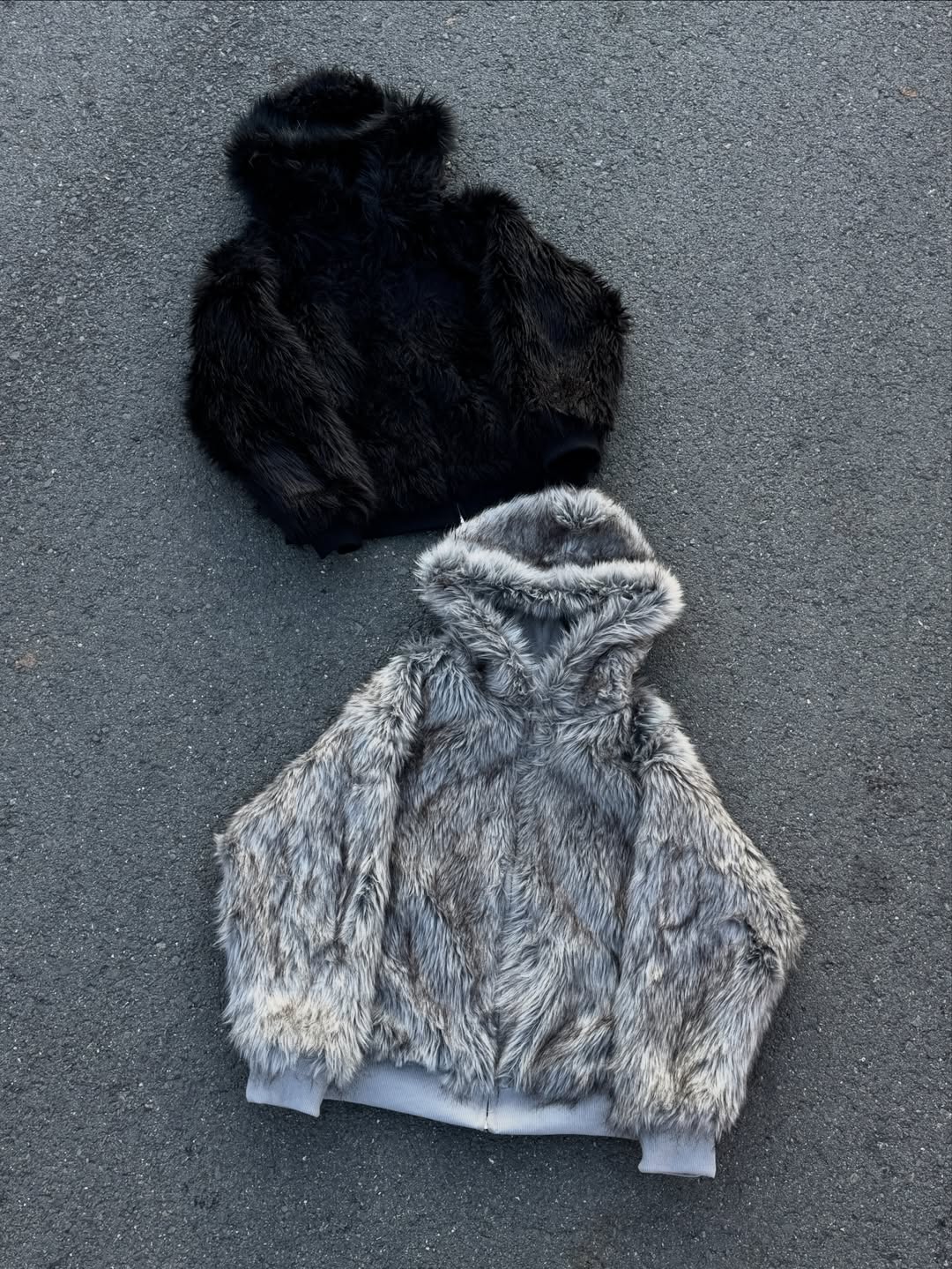 Elixir X Floriach Gray Reversible Fur Hoodie
