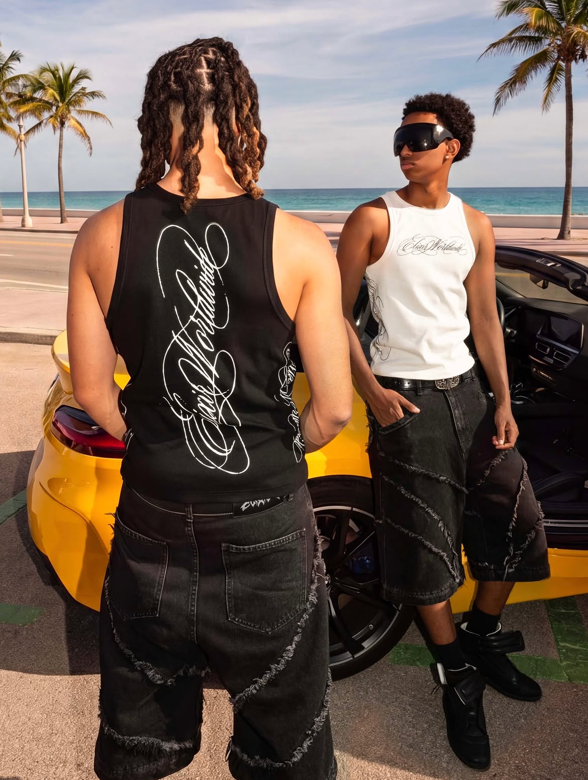 Elixir Black Cursive Tank Top