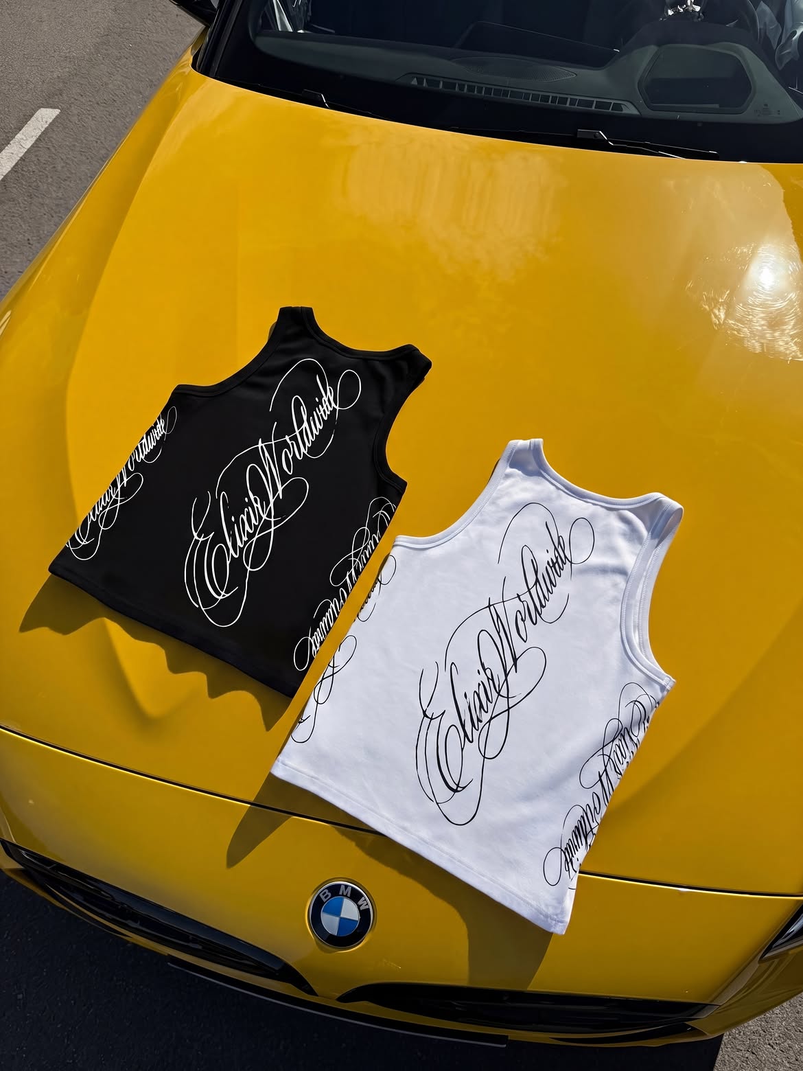 Elixir Black Cursive Tank Top