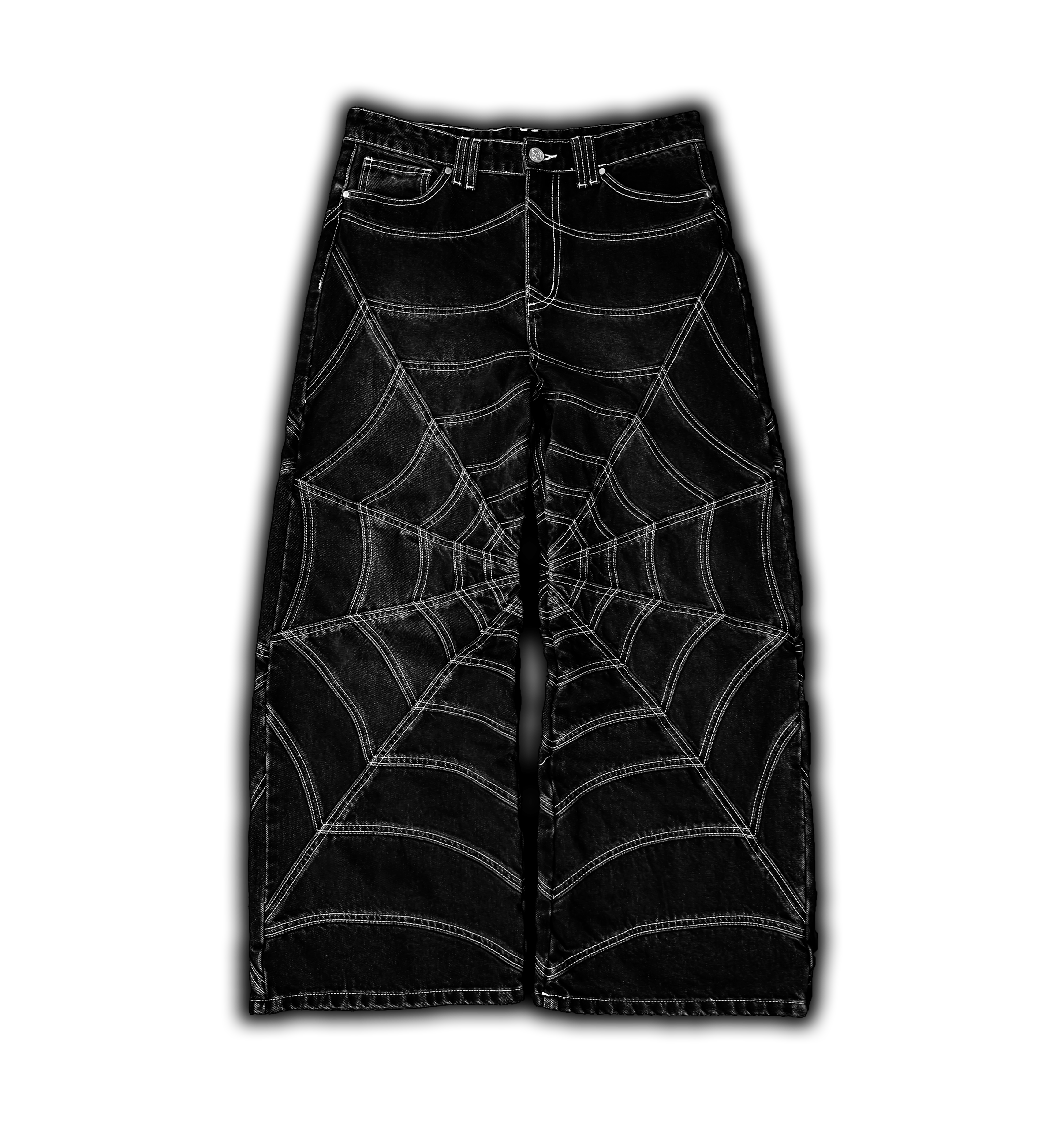 Elixir SpiderWeb Black-White Seams Jeans