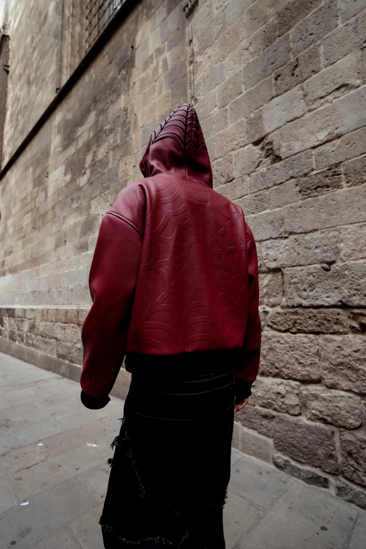 Elixir Spider Red Leather Jacket