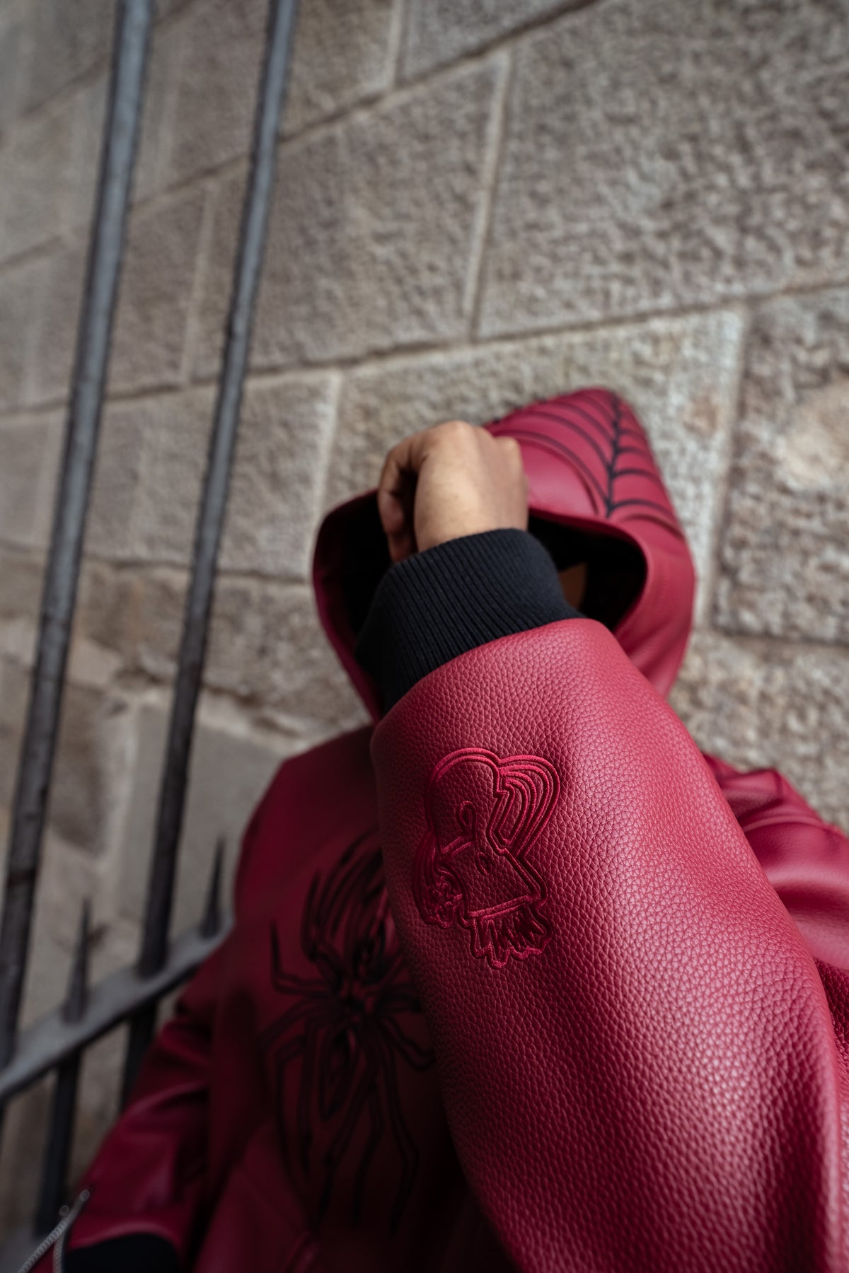 Elixir Spider Red Leather Jacket