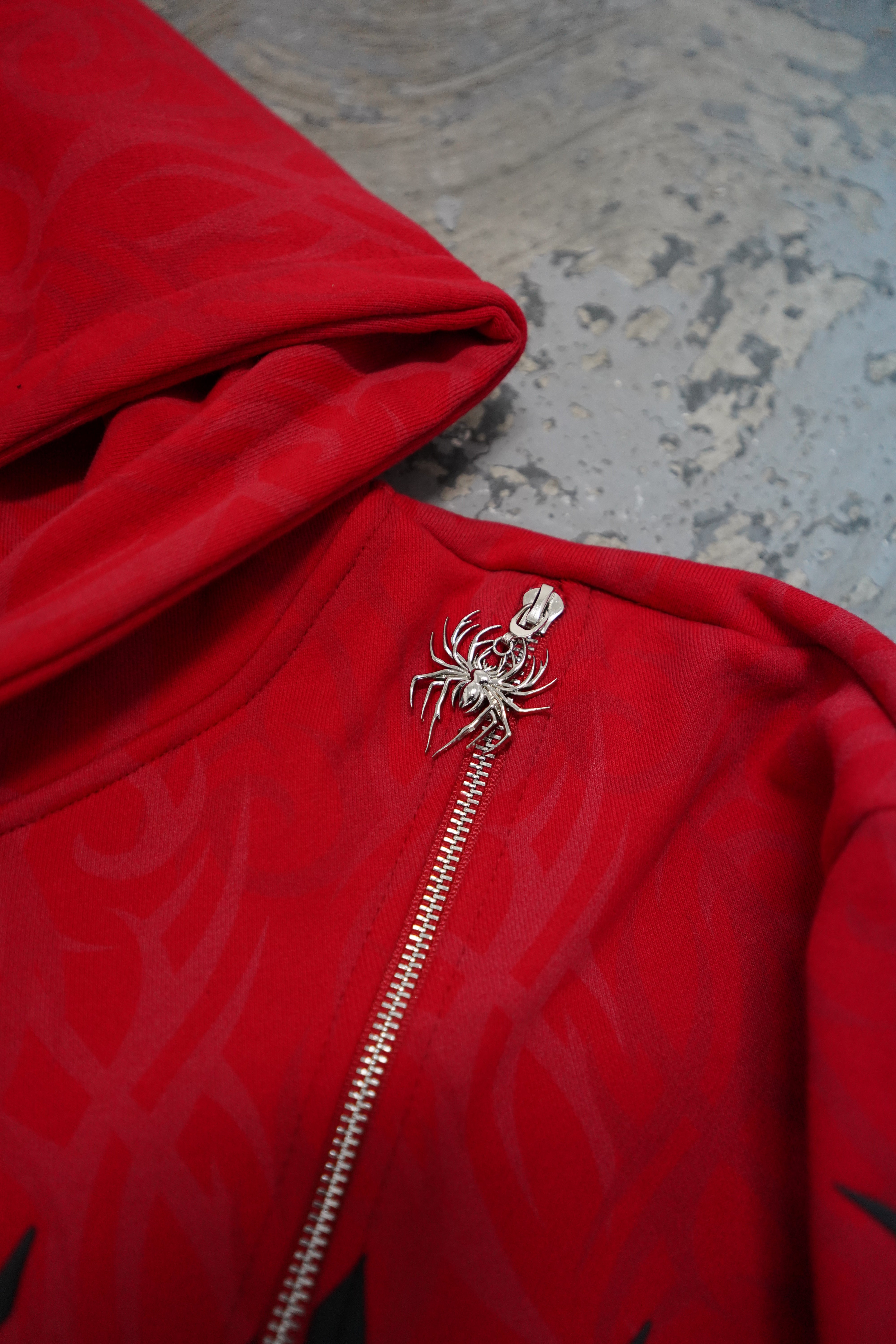 Elixir Diagonal Tribal Red Zip-Up