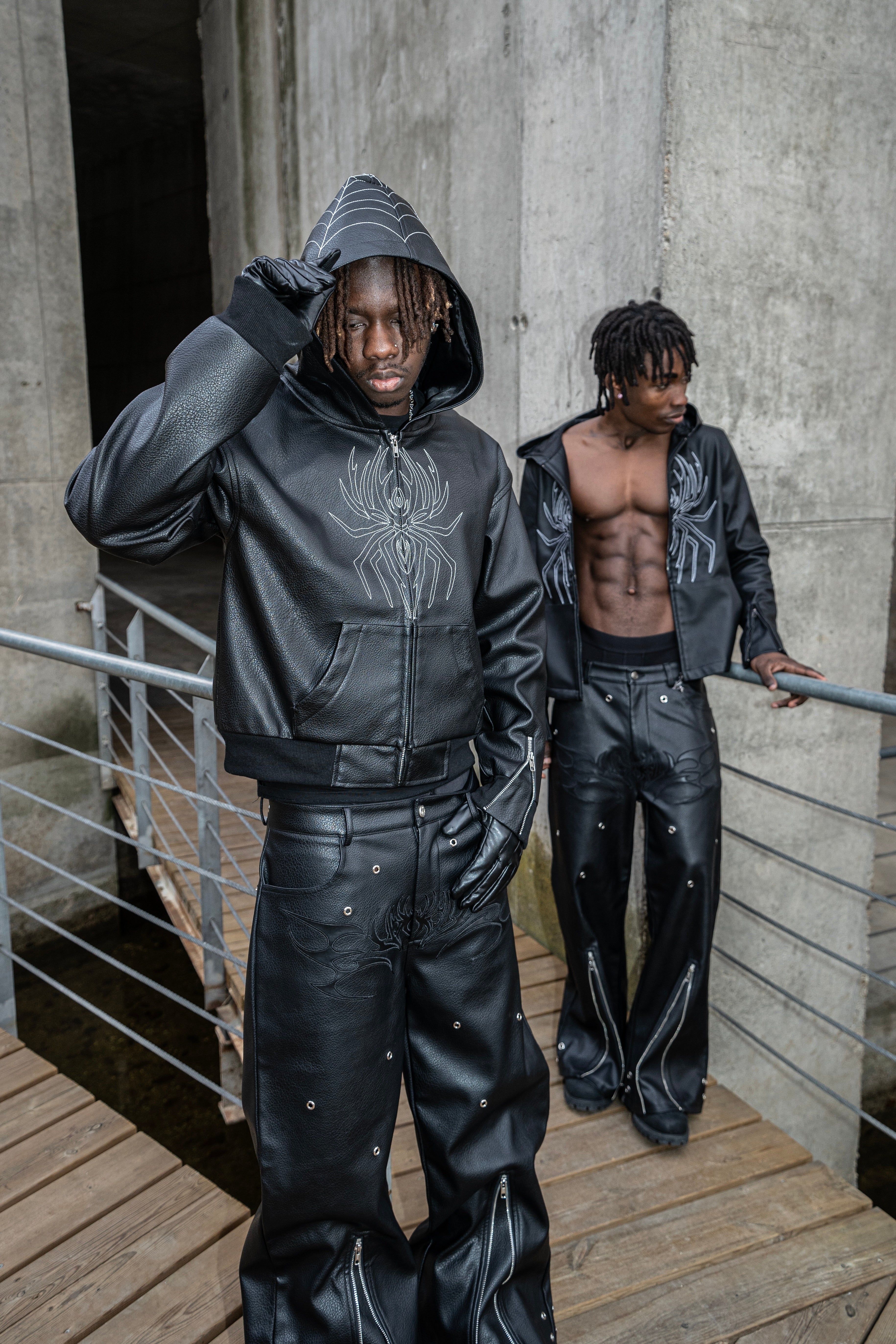 Elixir Spider Black Leather Jacket