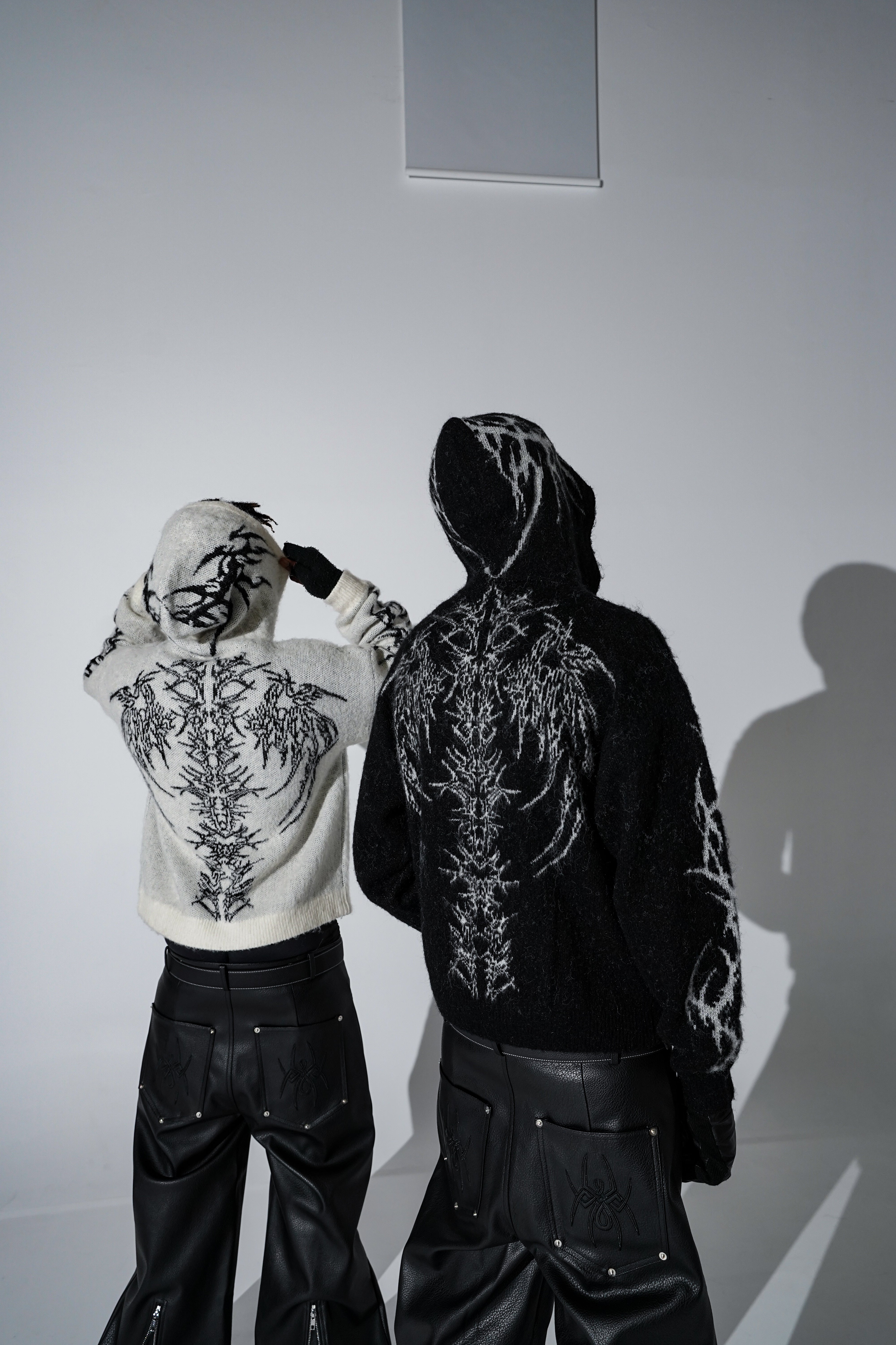 Elixir Black Cross Mohair Zip-Up