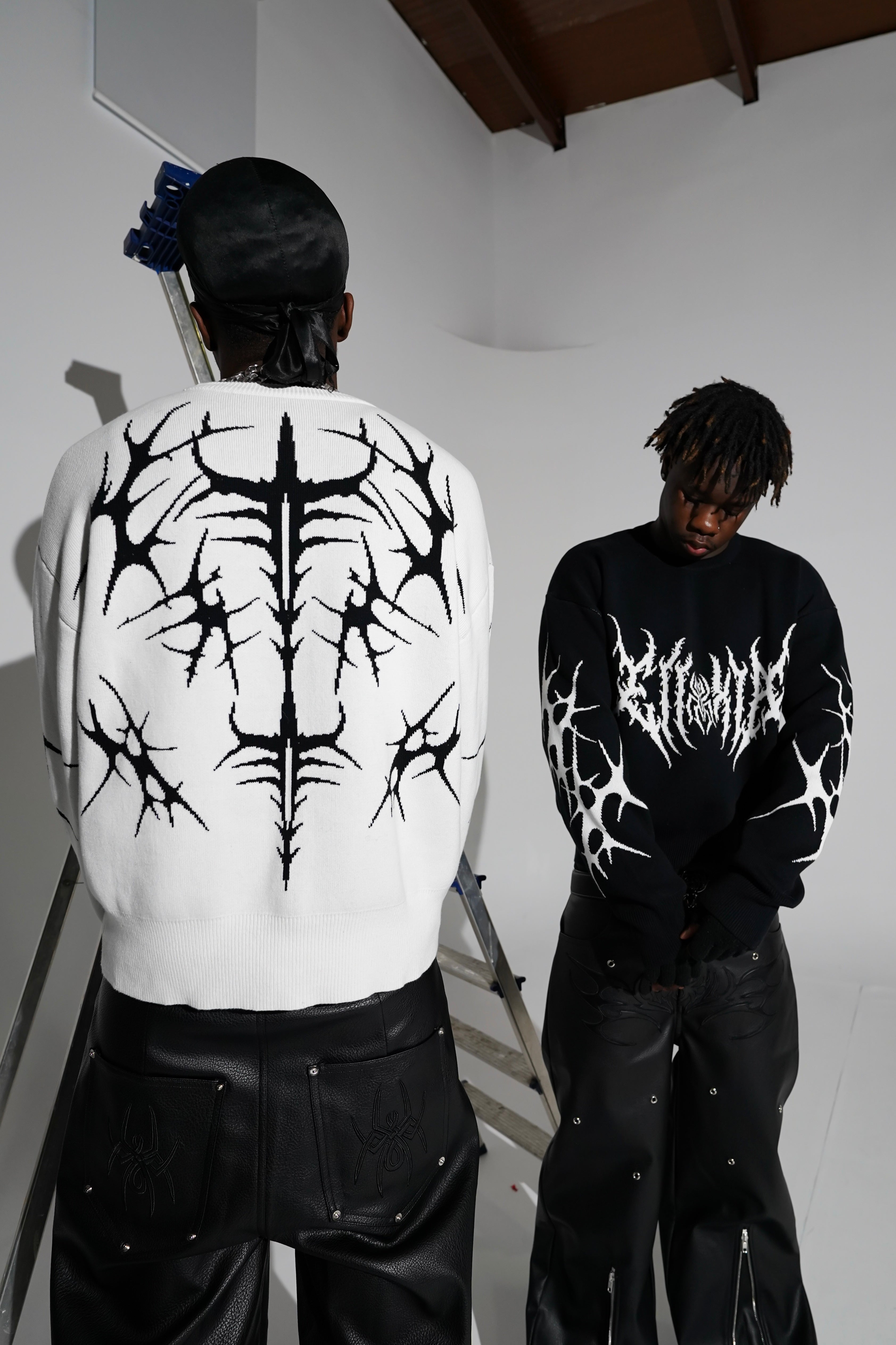 Elixir White Tribal Sweater