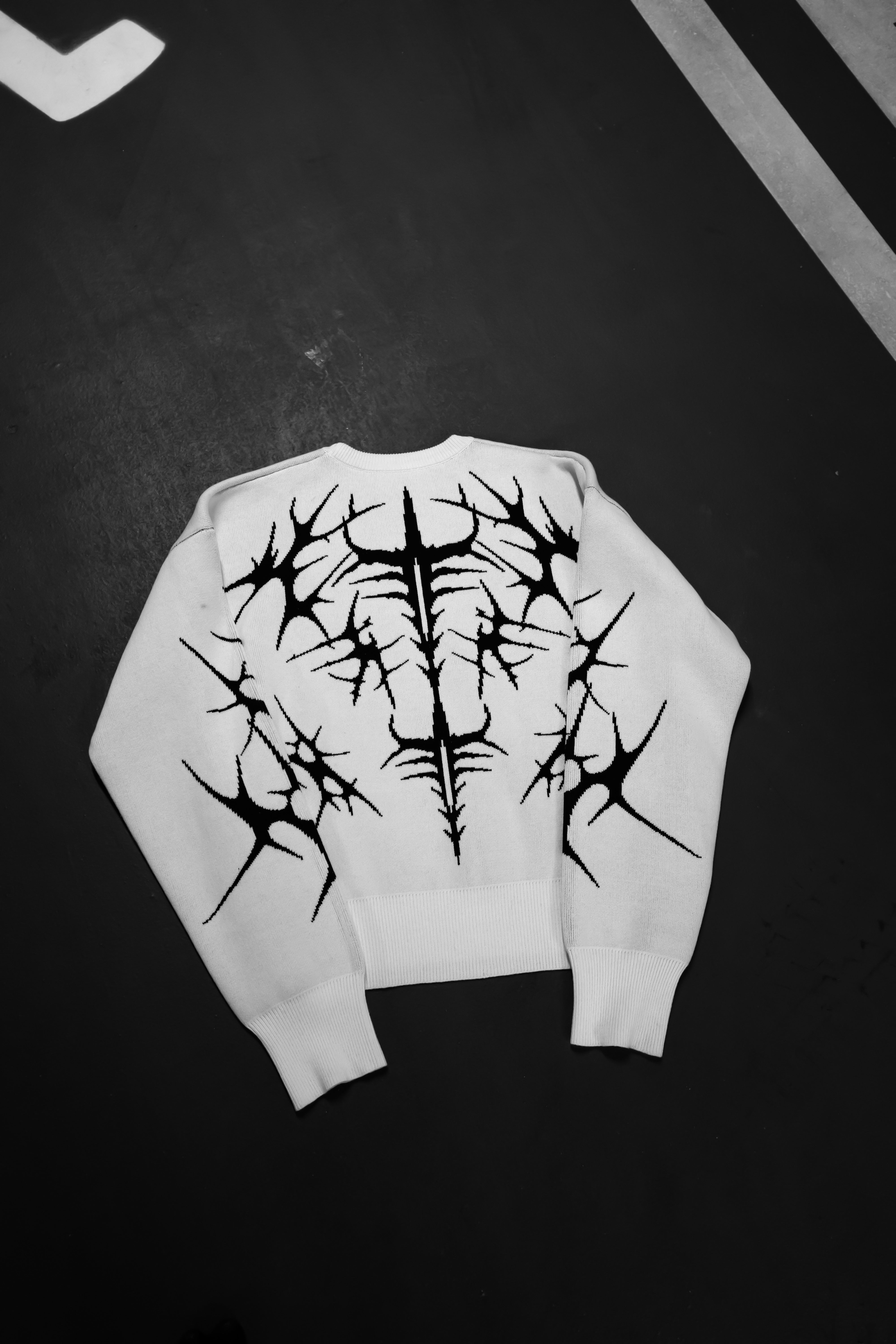 Elixir White Tribal Sweater