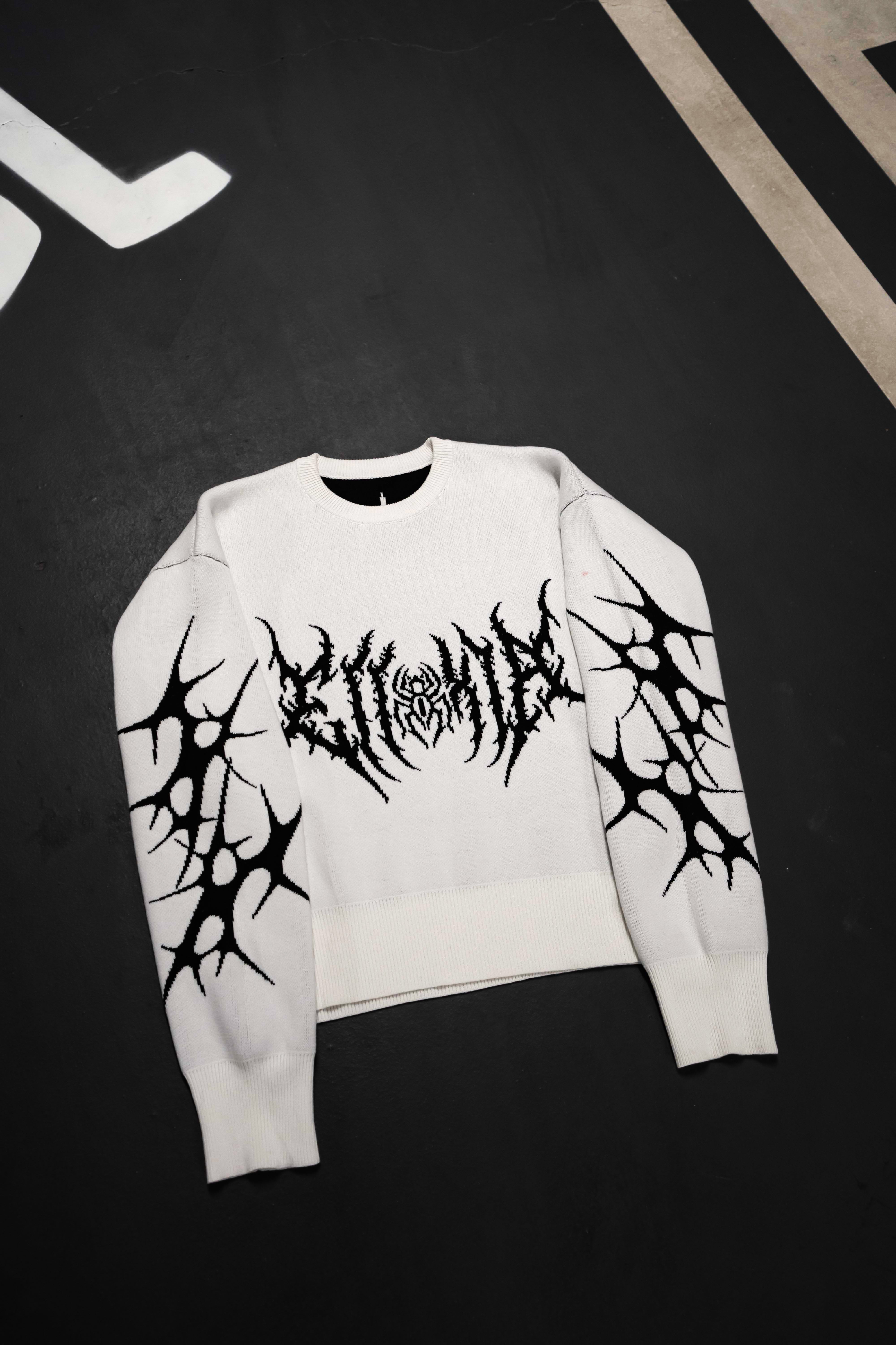 Elixir White Tribal Sweater