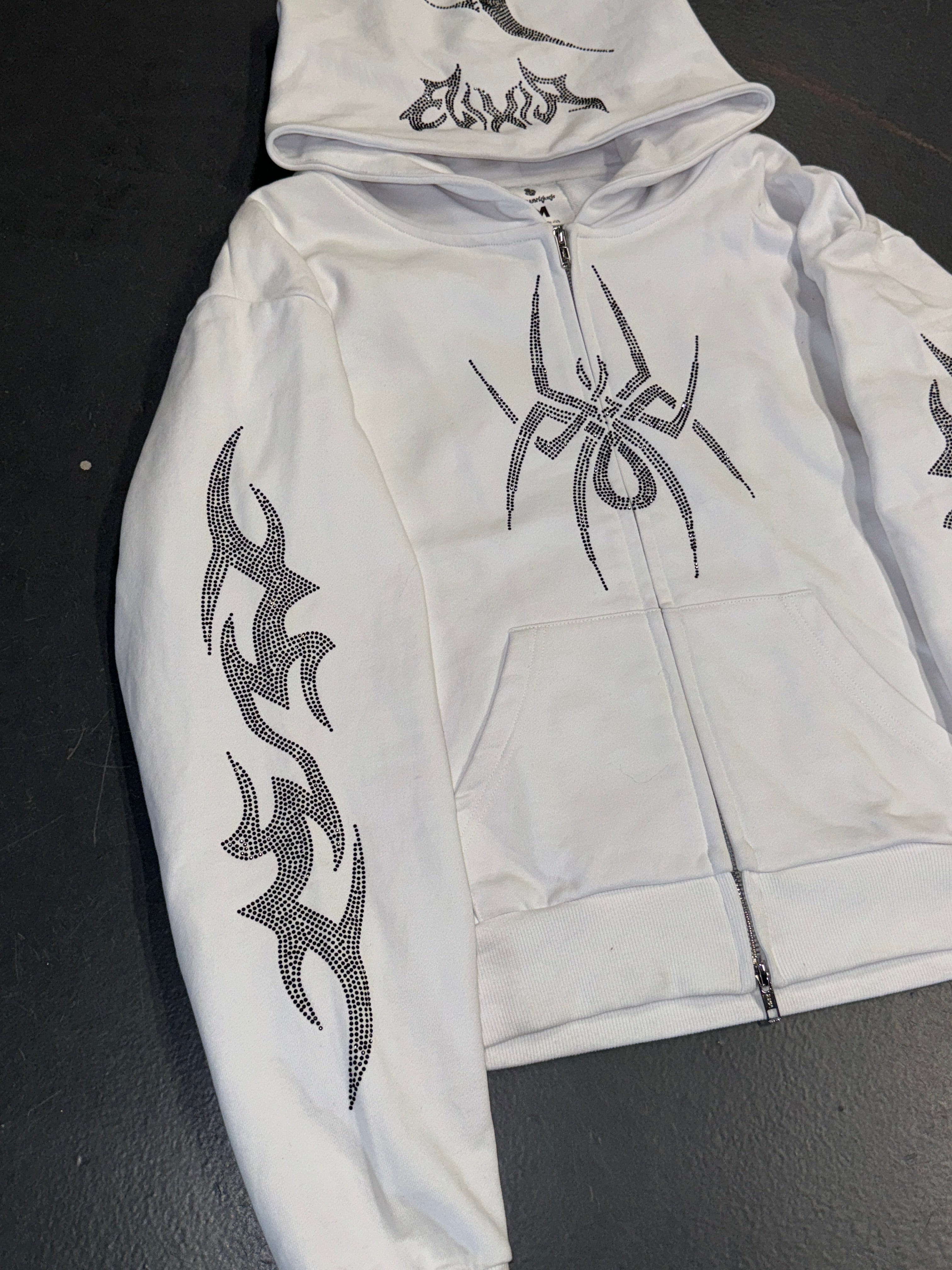 Elixir White Rhinestones v2 Zip Up