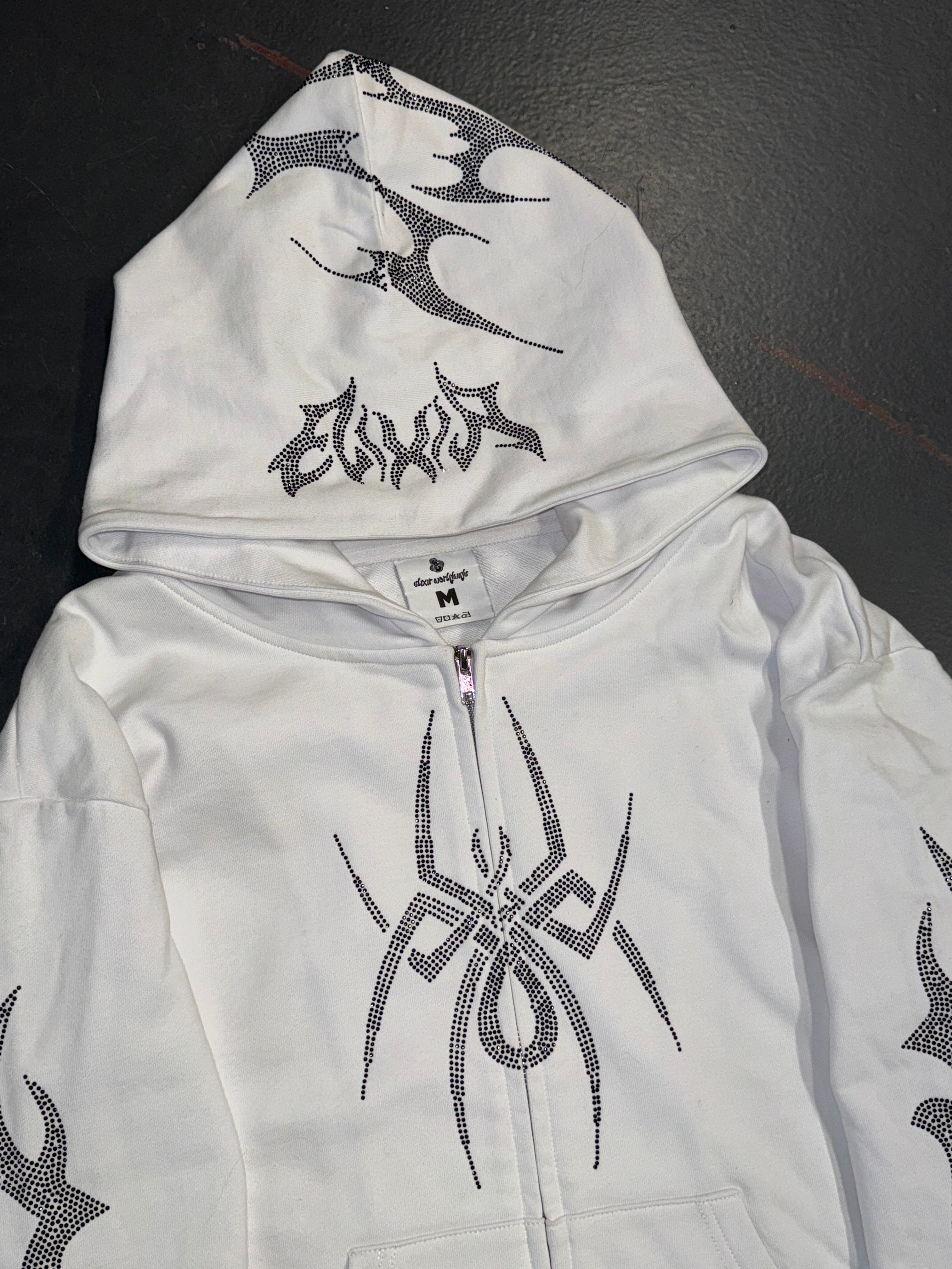 Elixir White Rhinestones v2 Zip Up