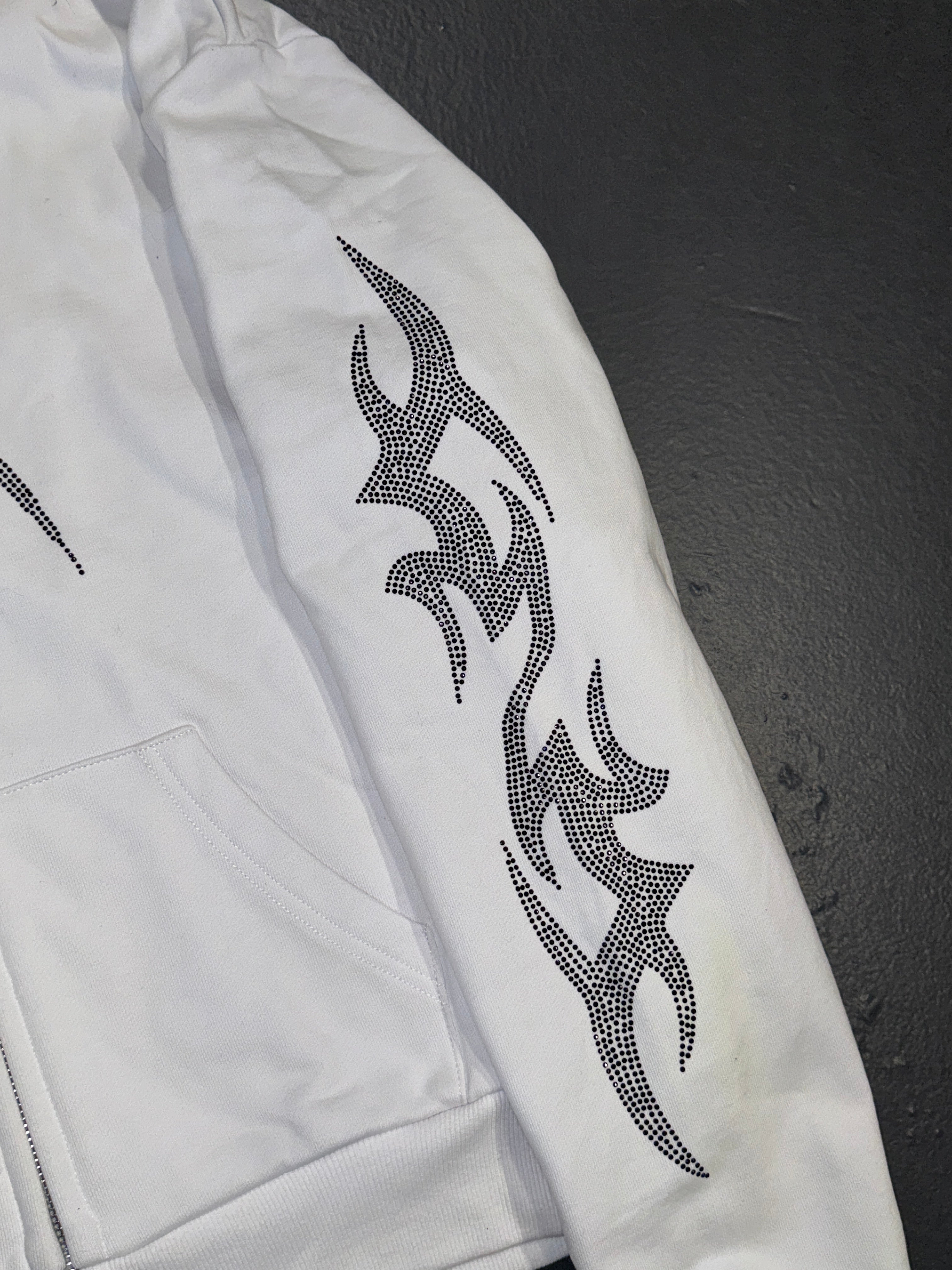 Elixir White Rhinestones v2 Zip Up