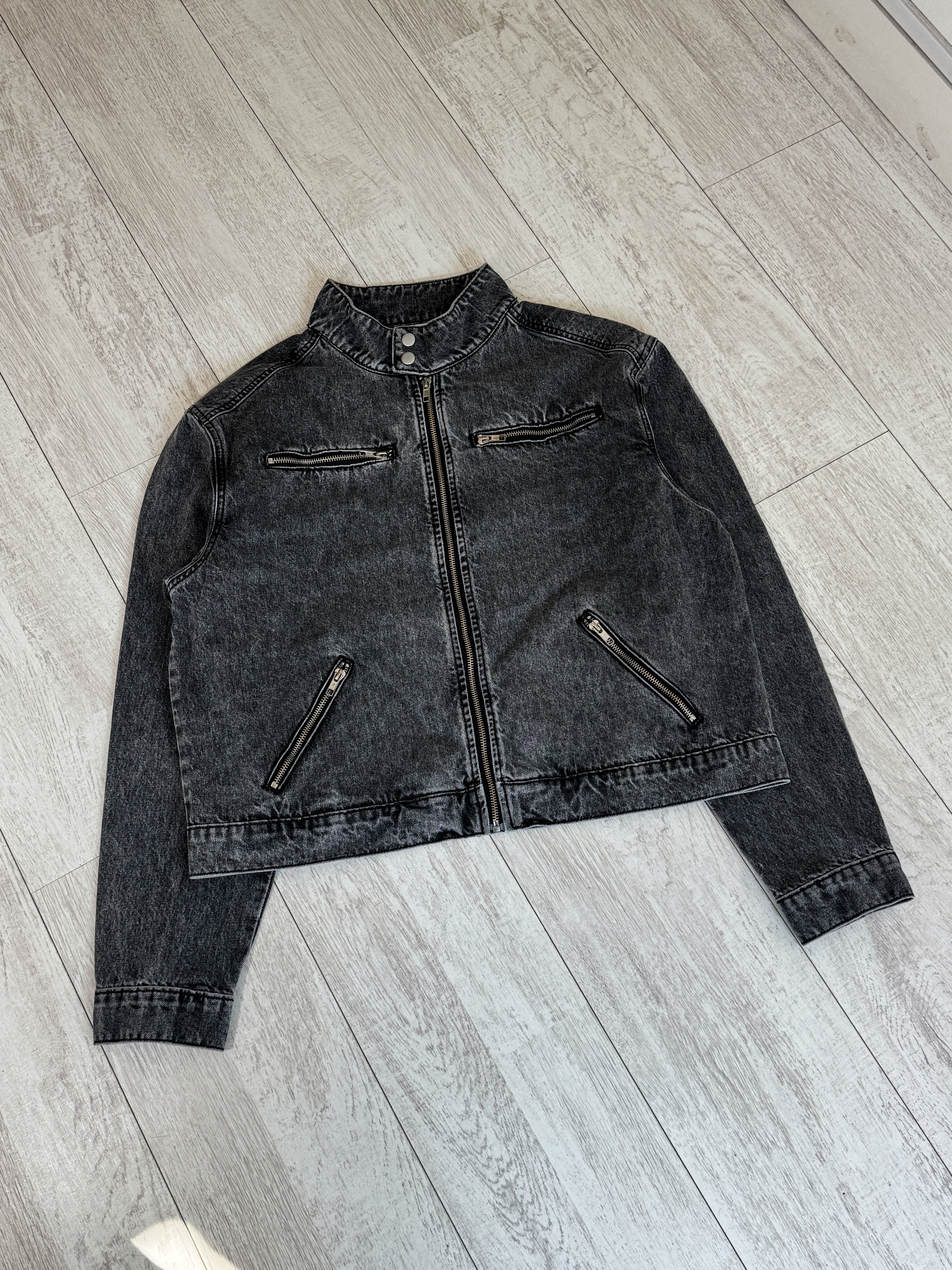 Elixir Gray Winter Denim Set Jacket