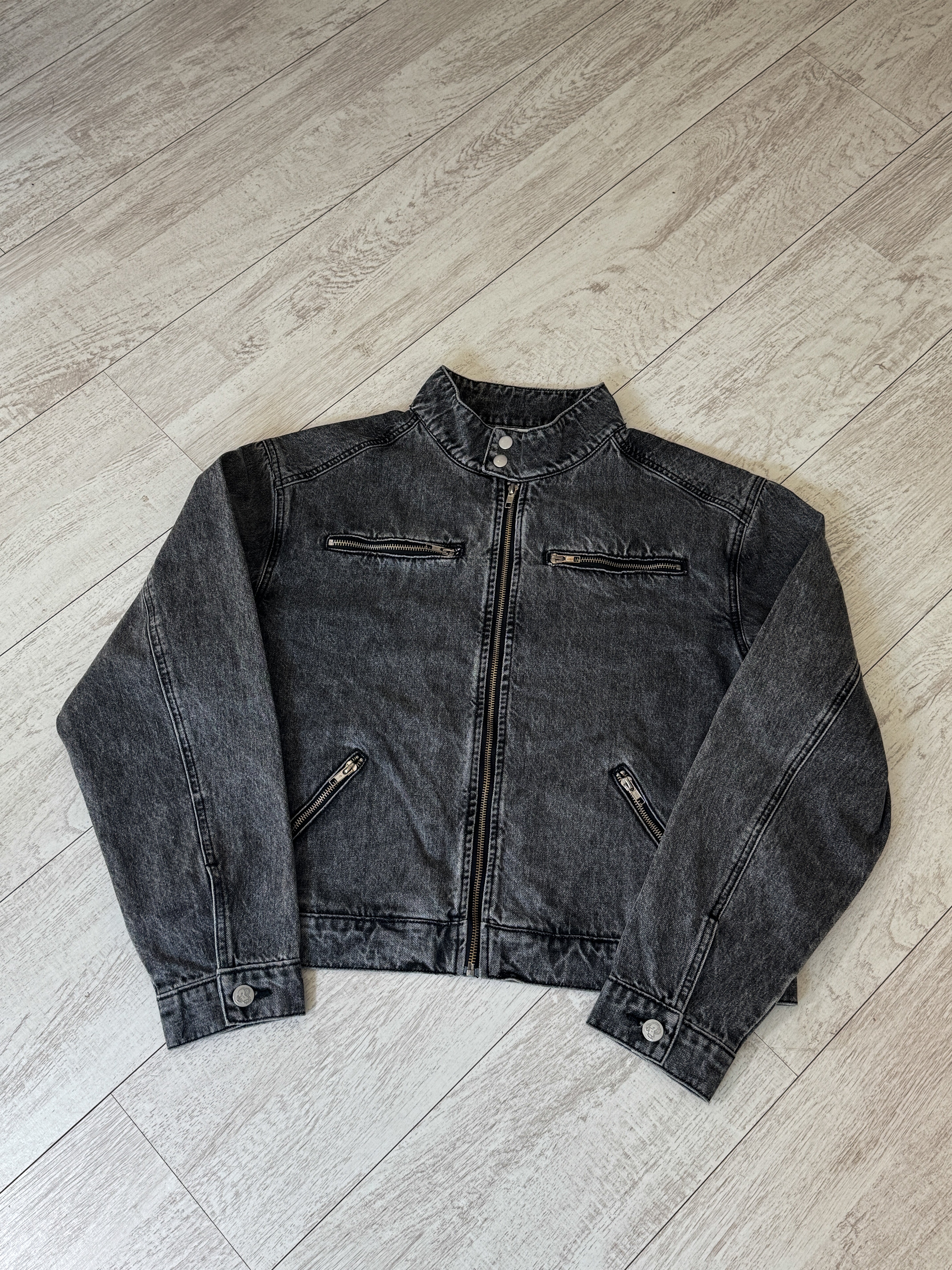 Elixir Gray Winter Denim Set Jacket