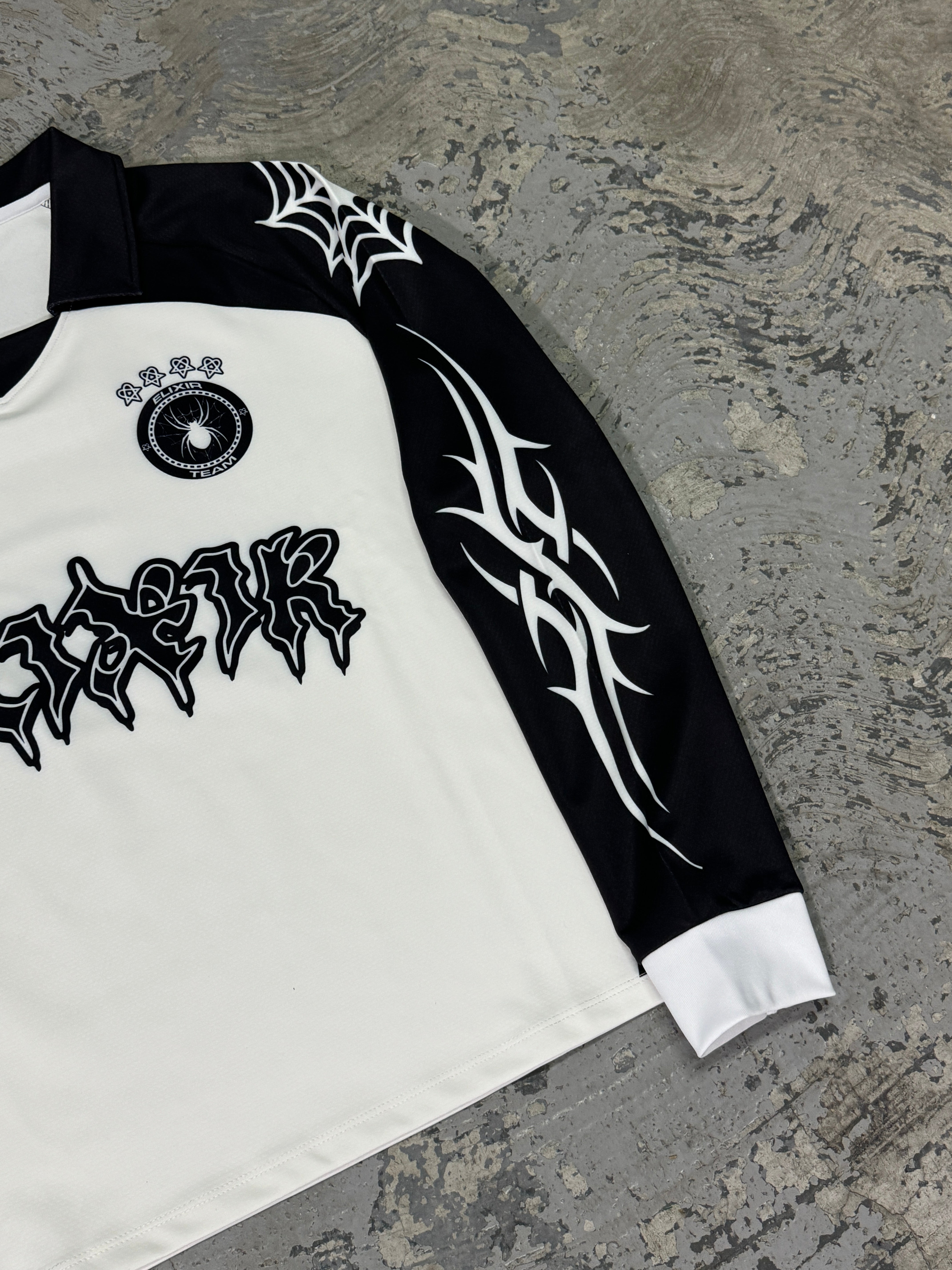 Elixir 10 White Long-Sleeve Football Jersey