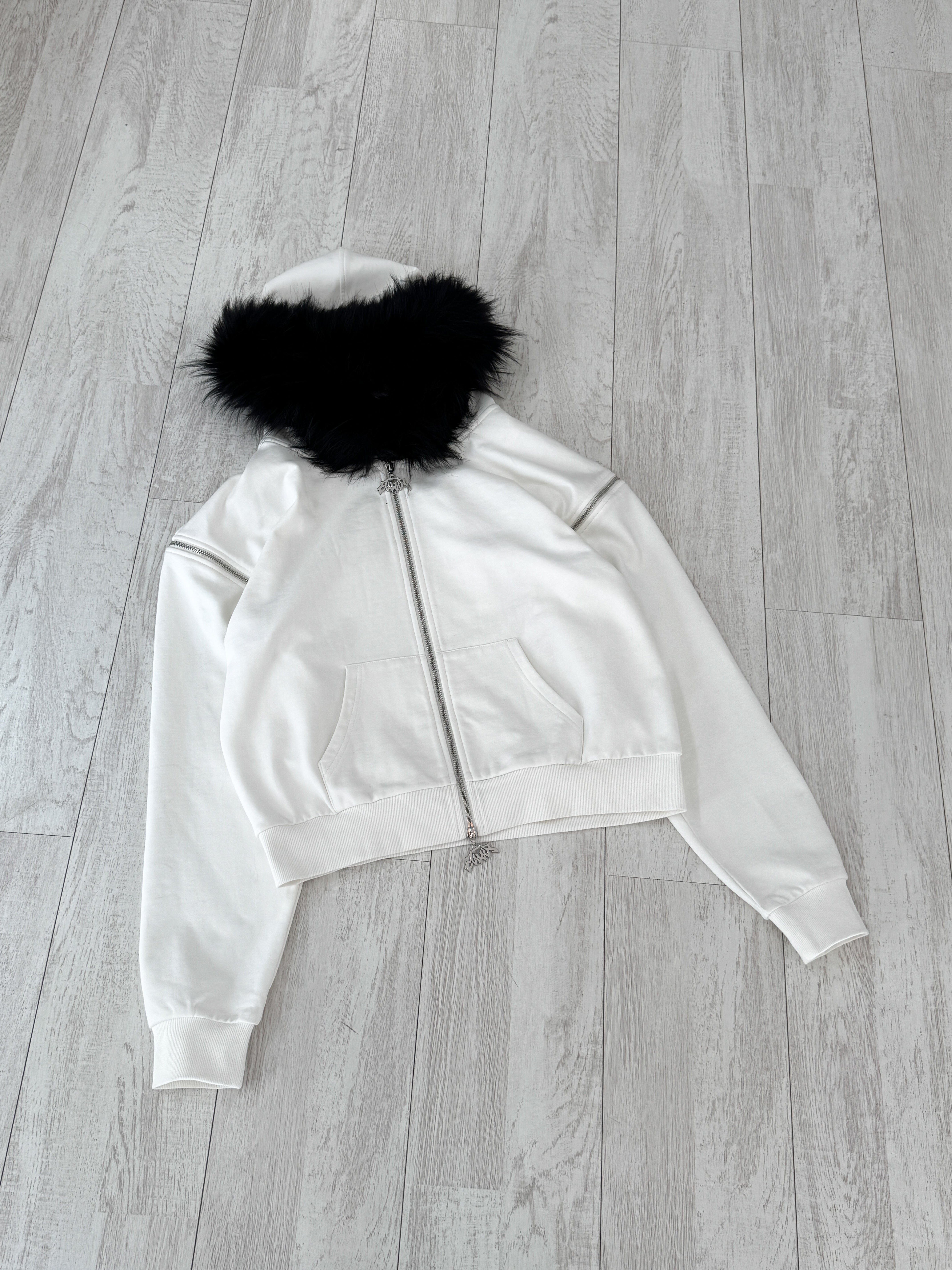 Elixir Detachable White Tracksuit Zip Up