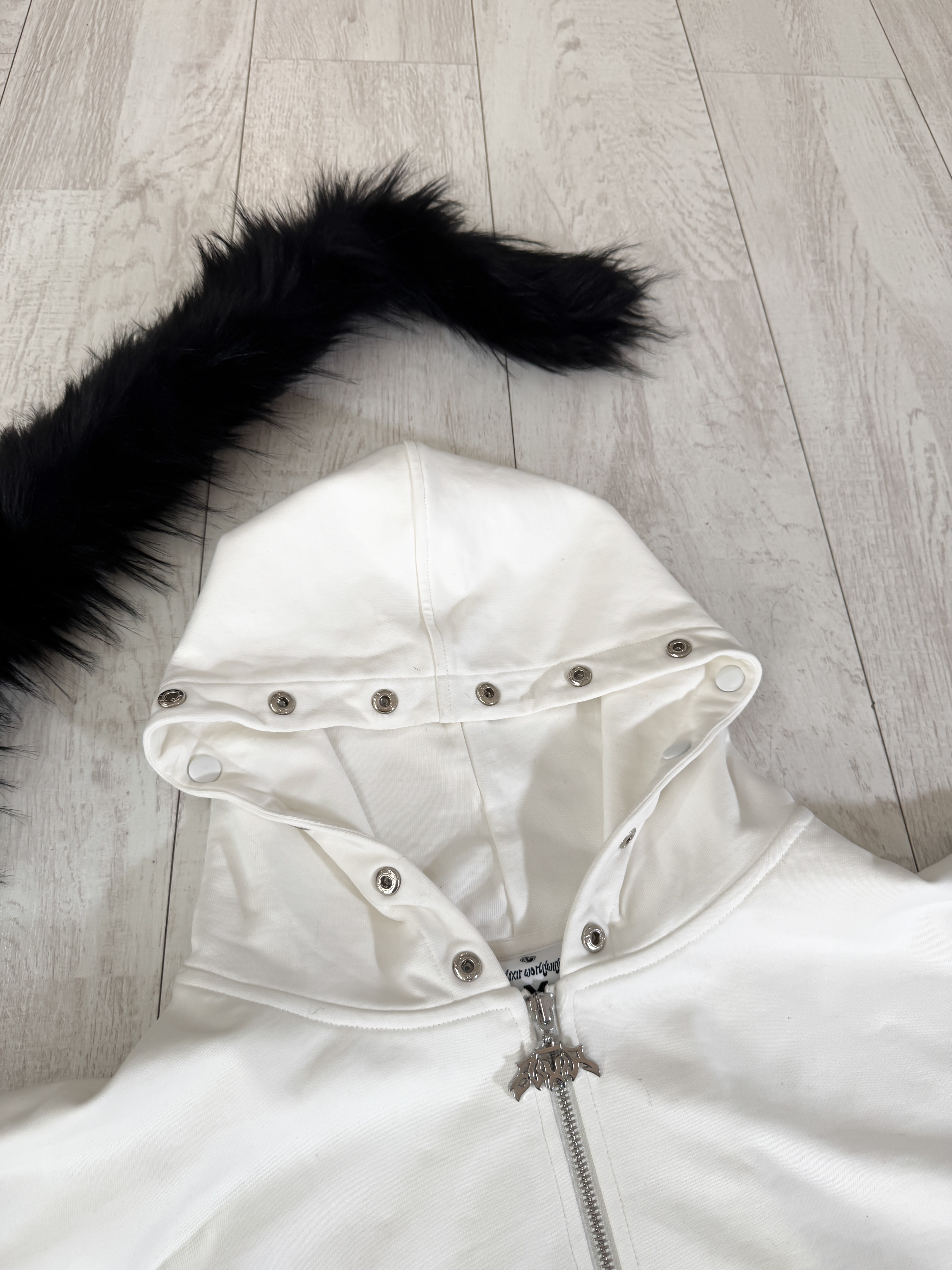 Elixir Detachable White Tracksuit Zip Up