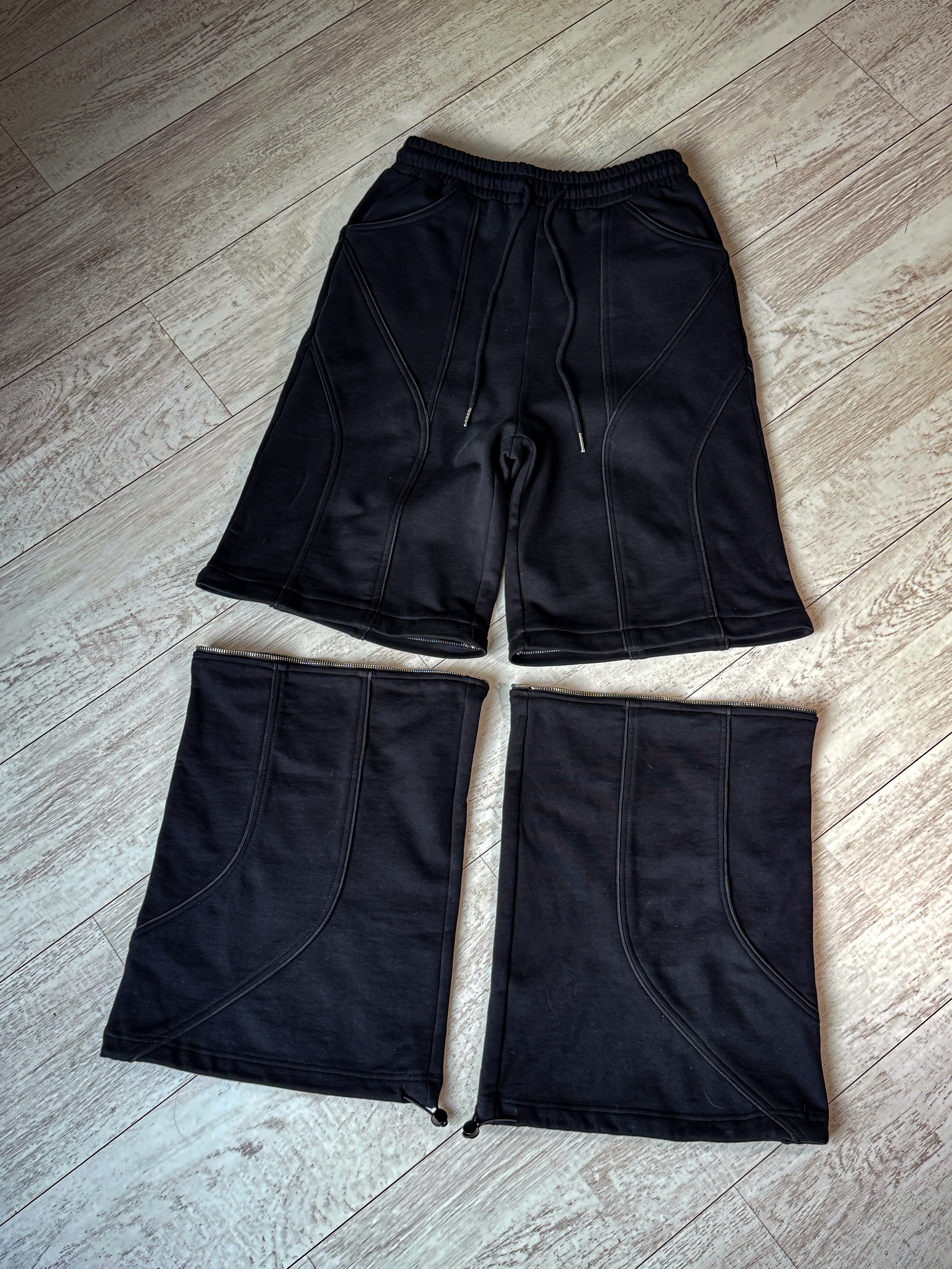 Elixir Detachable Black Tracksuit Pants