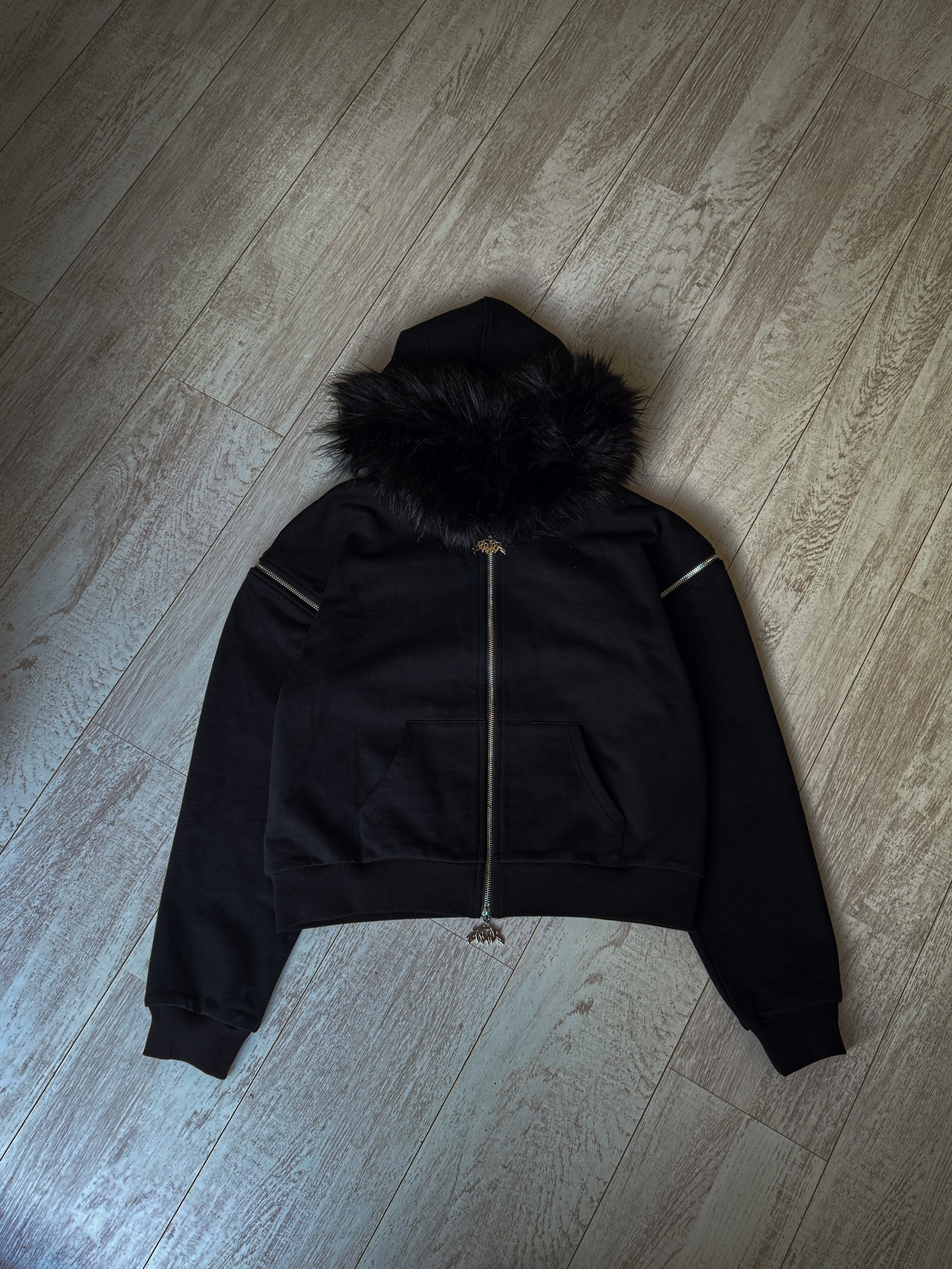 Elixir Detachable Black Tracksuit Zip Up