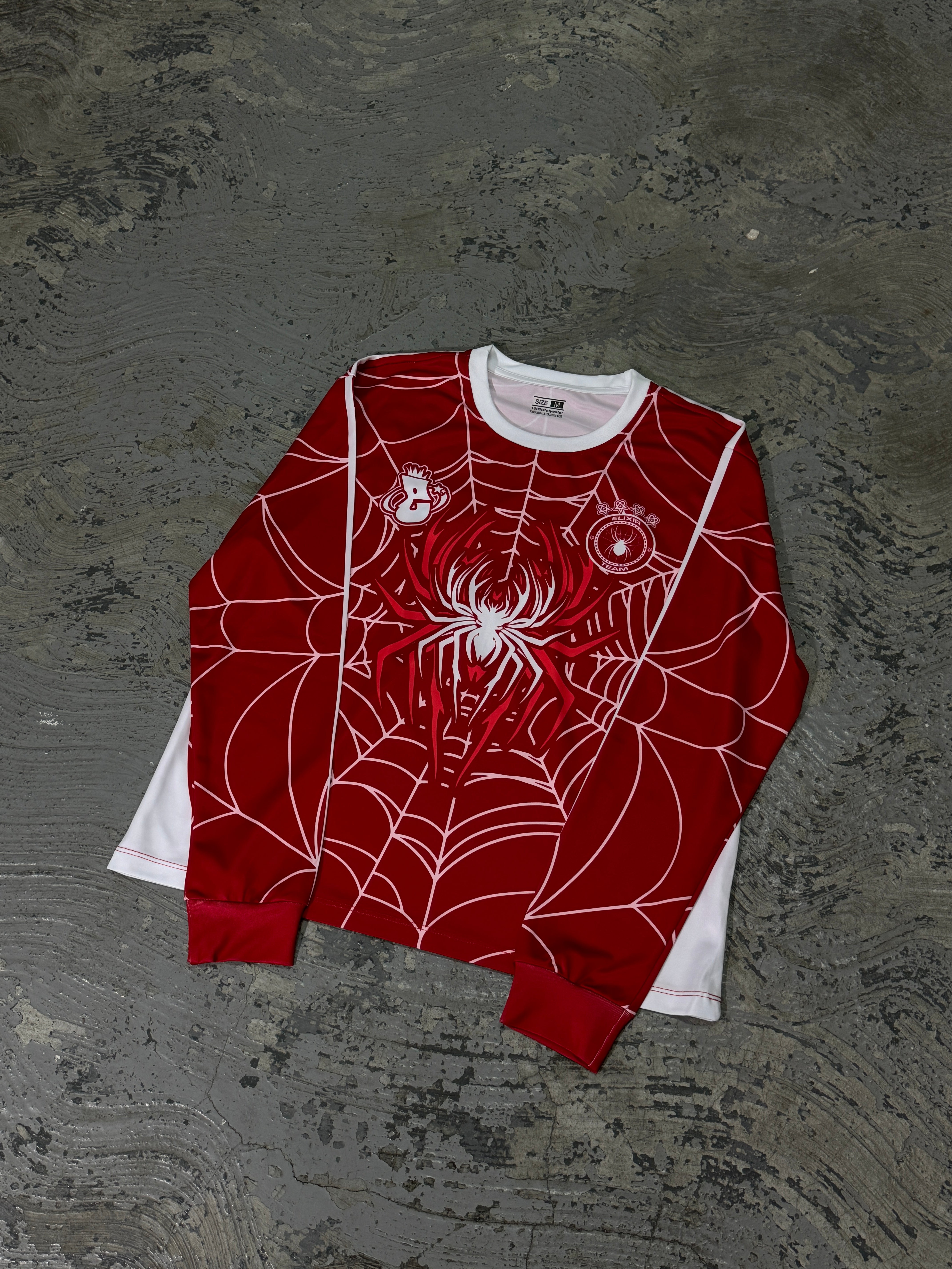 Elixir Spider Red - White Football T-Shirt