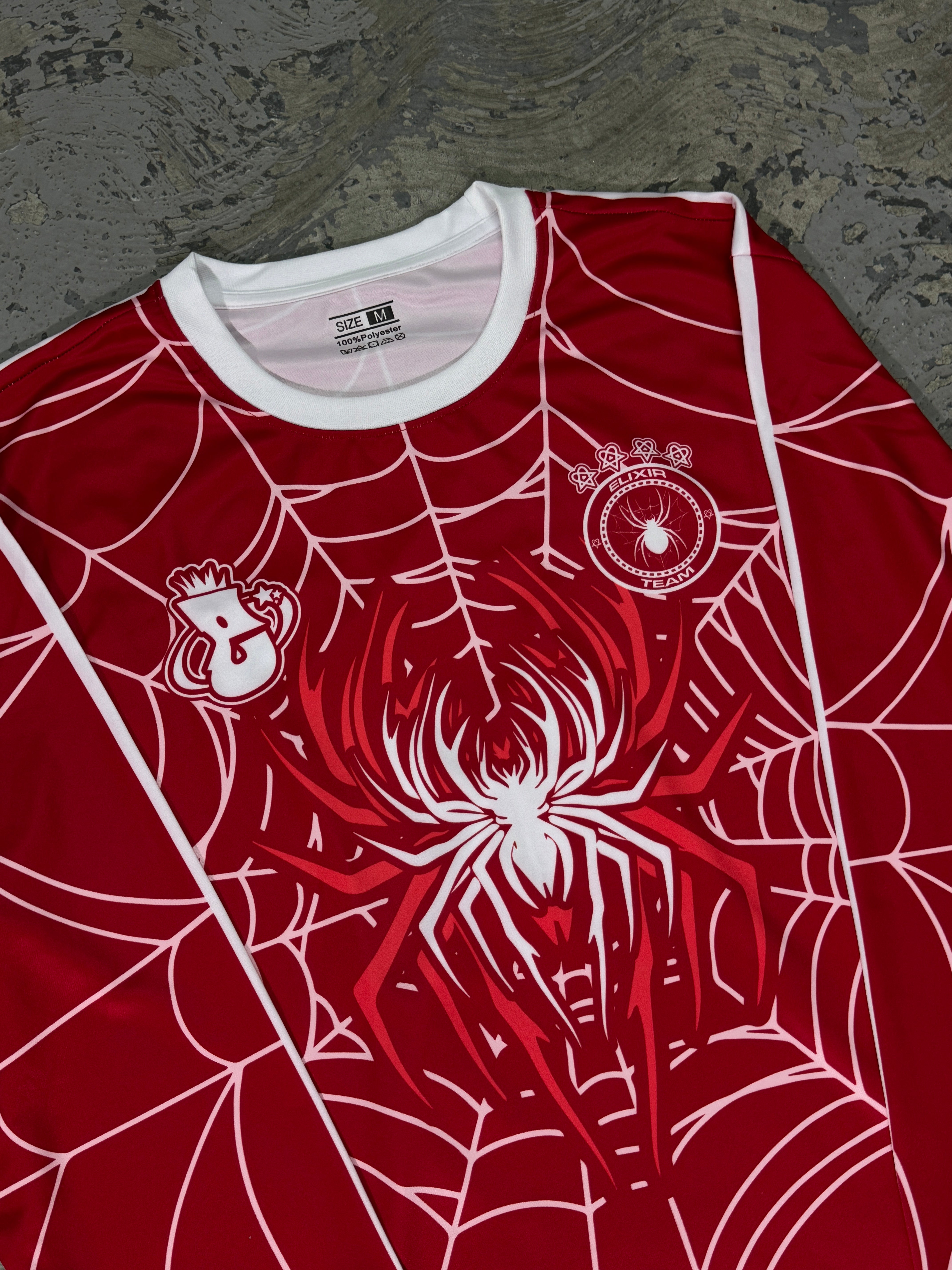 Elixir Spider Red - White Football T-Shirt