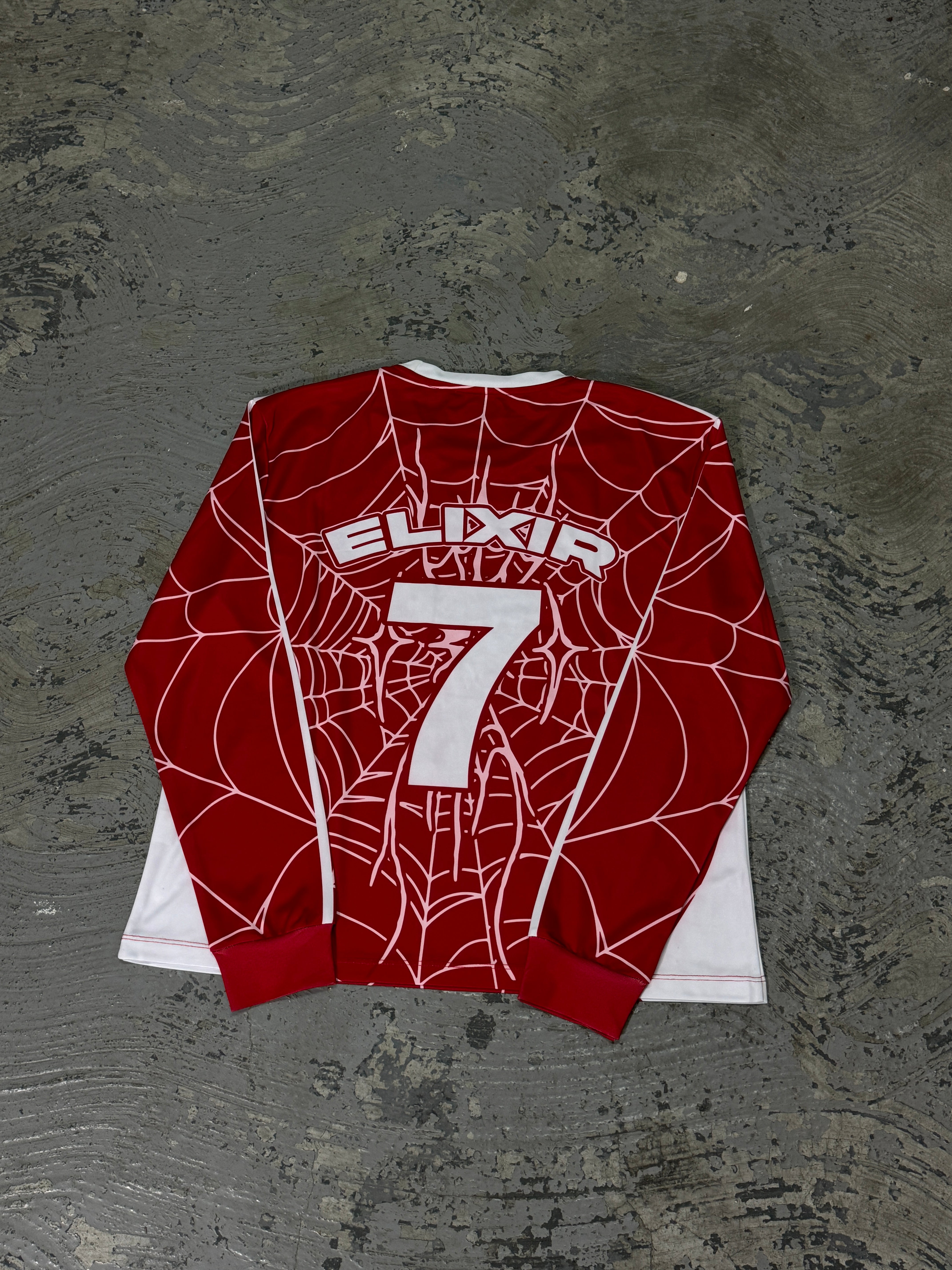 Elixir Spider Red - White Football T-Shirt