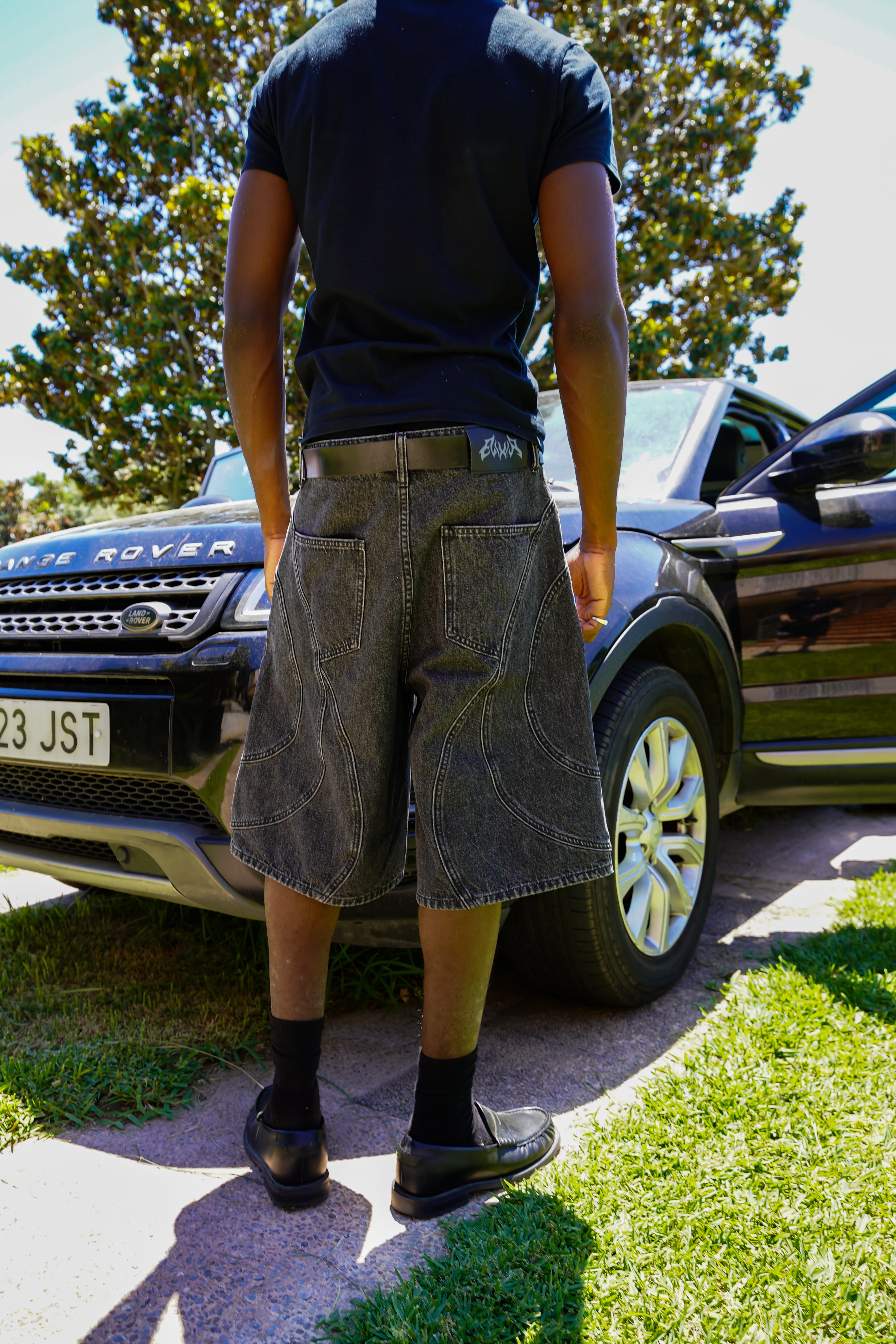 Elixir Gray Rare Pockets Jorts