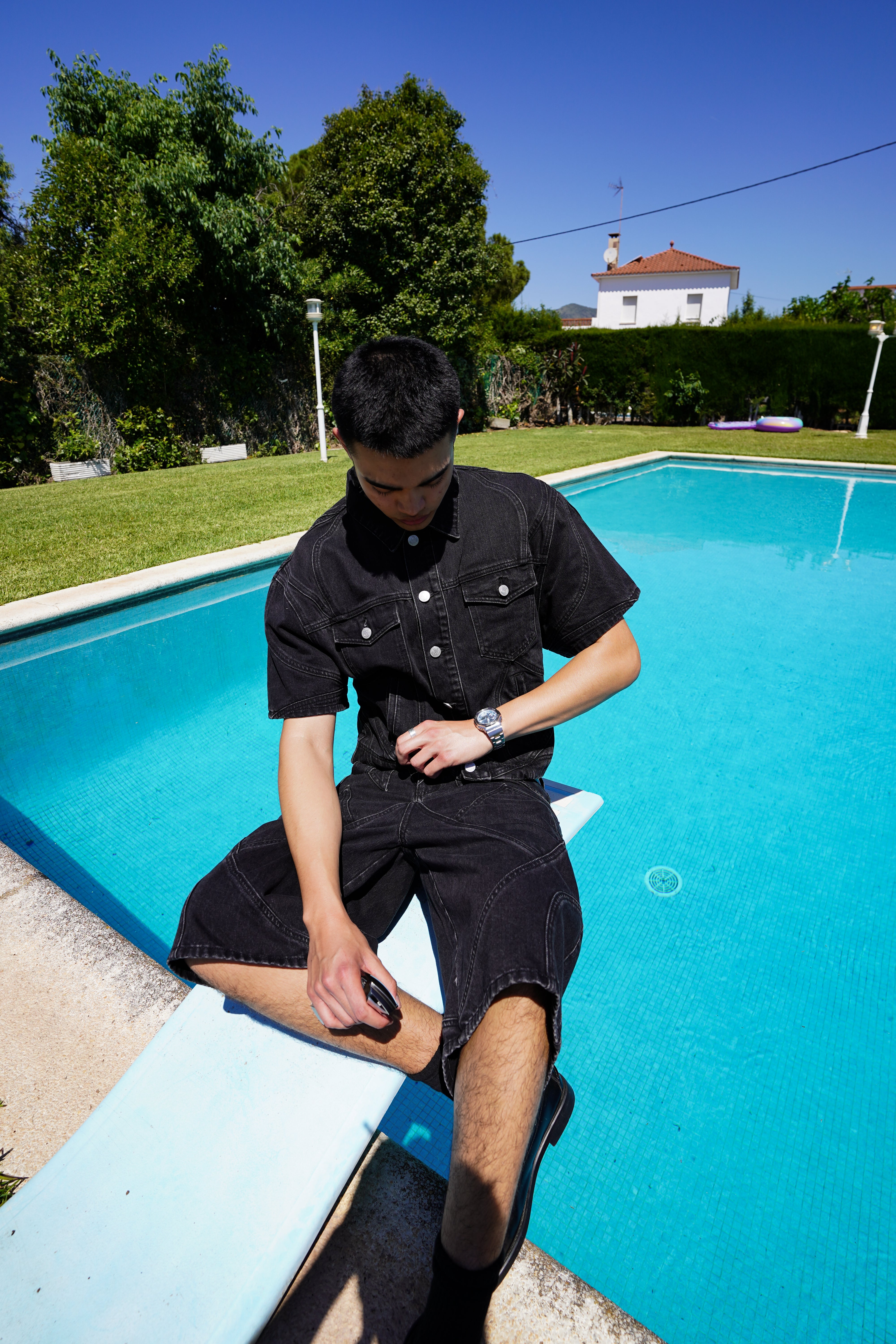 Elixir Black Denim Set JORTS