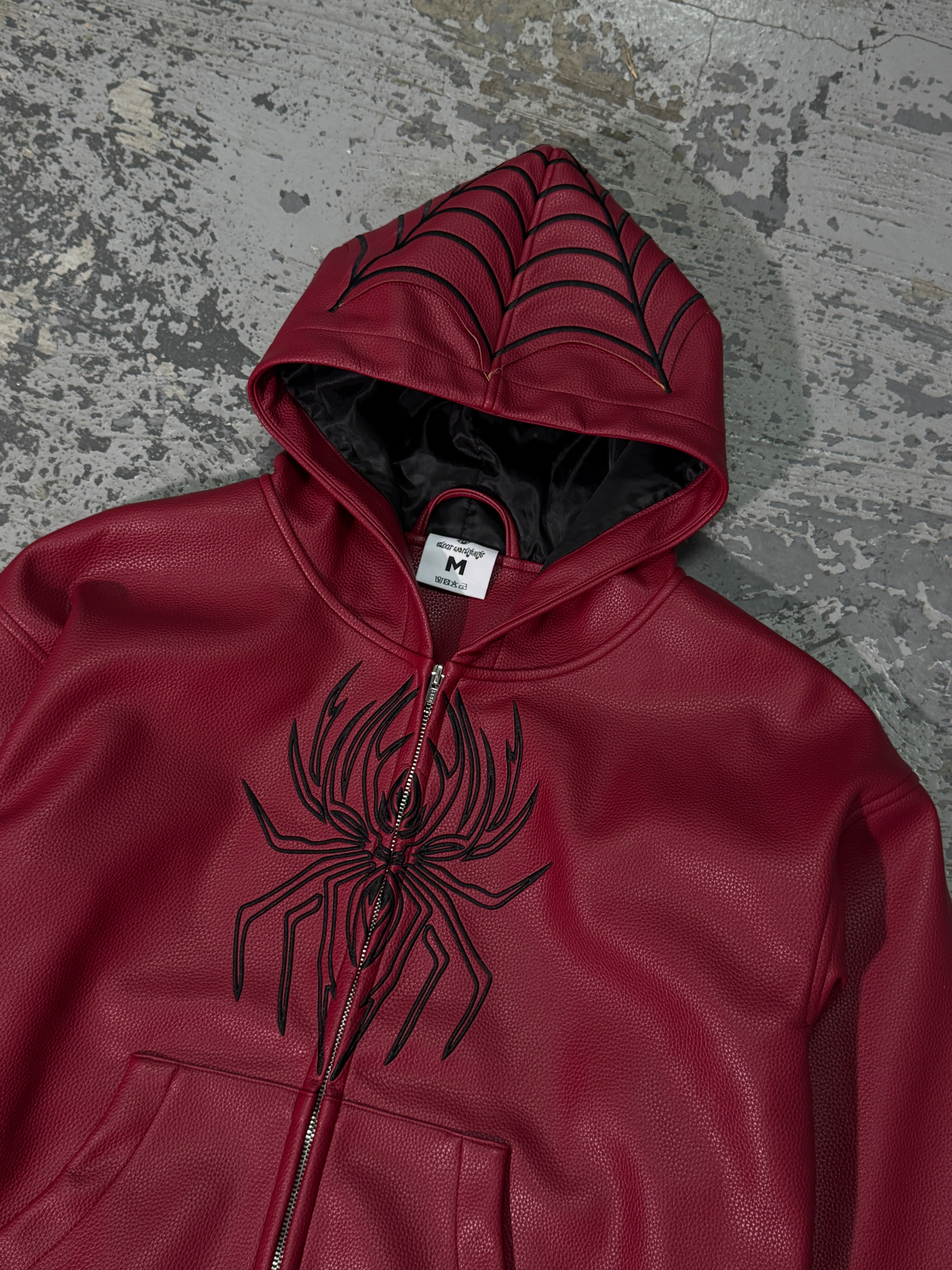 Elixir Spider Red Leather Jacket