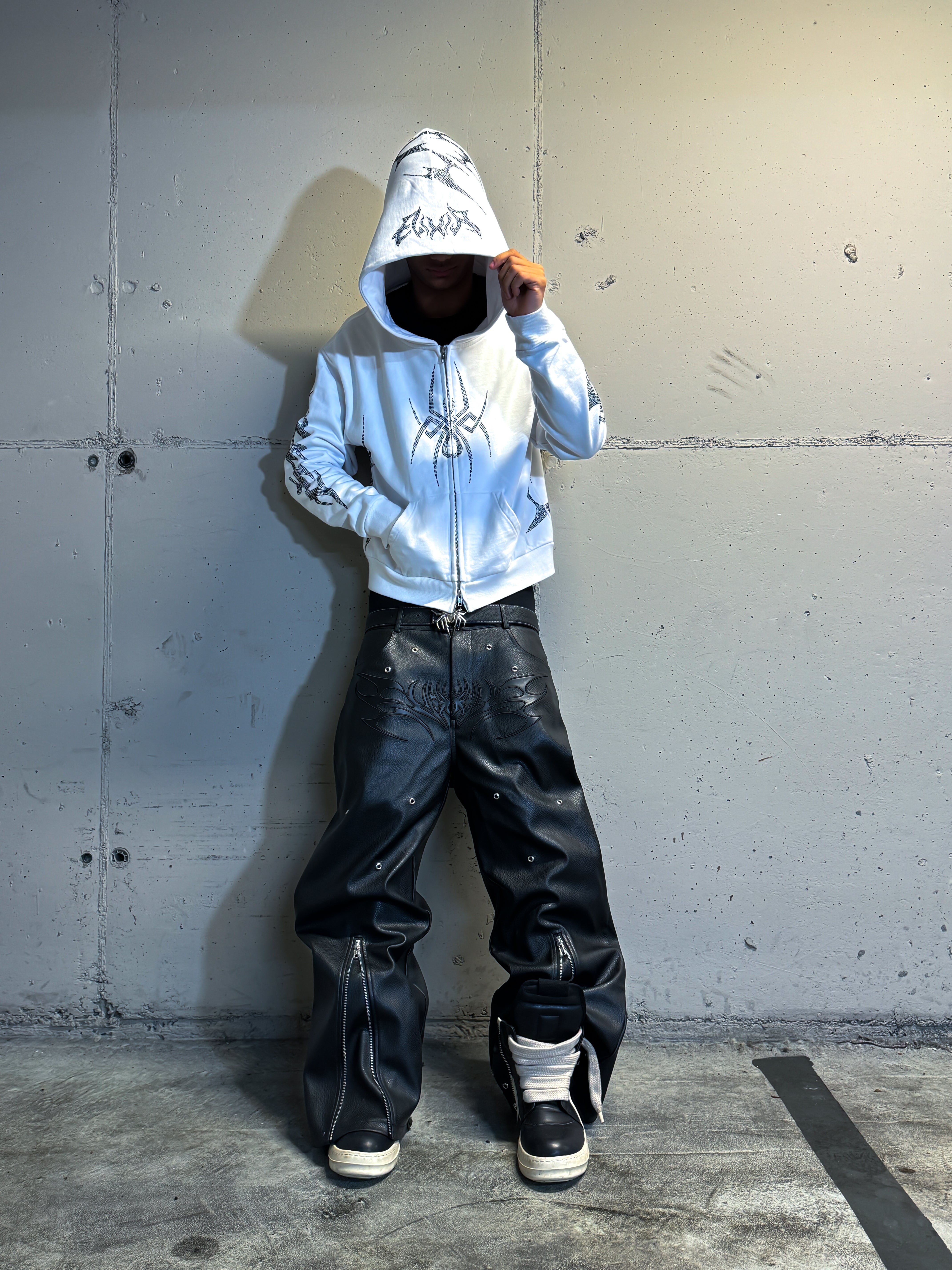 Elixir White Rhinestones v2 Zip Up