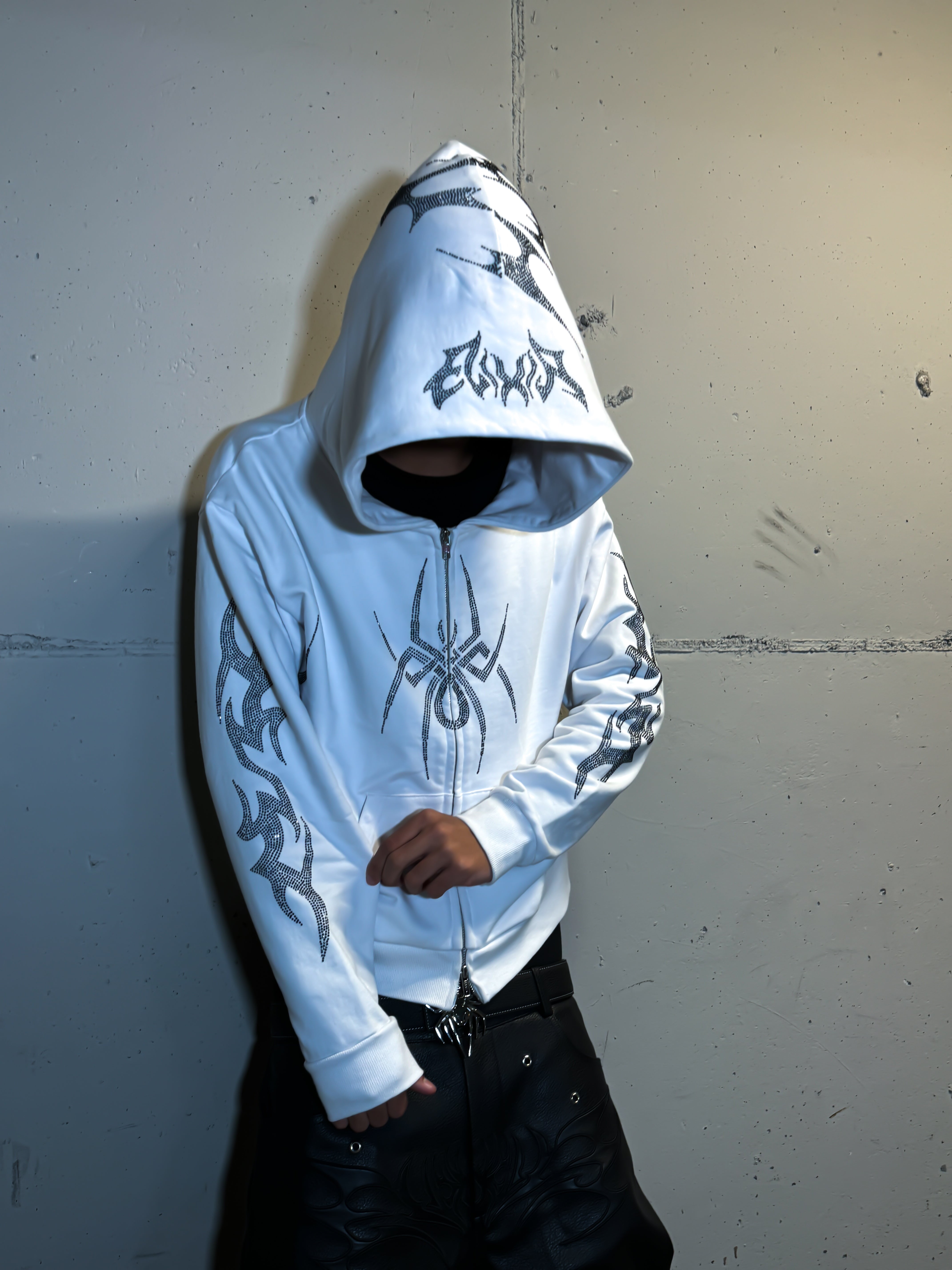 Elixir White Rhinestones v2 Zip Up