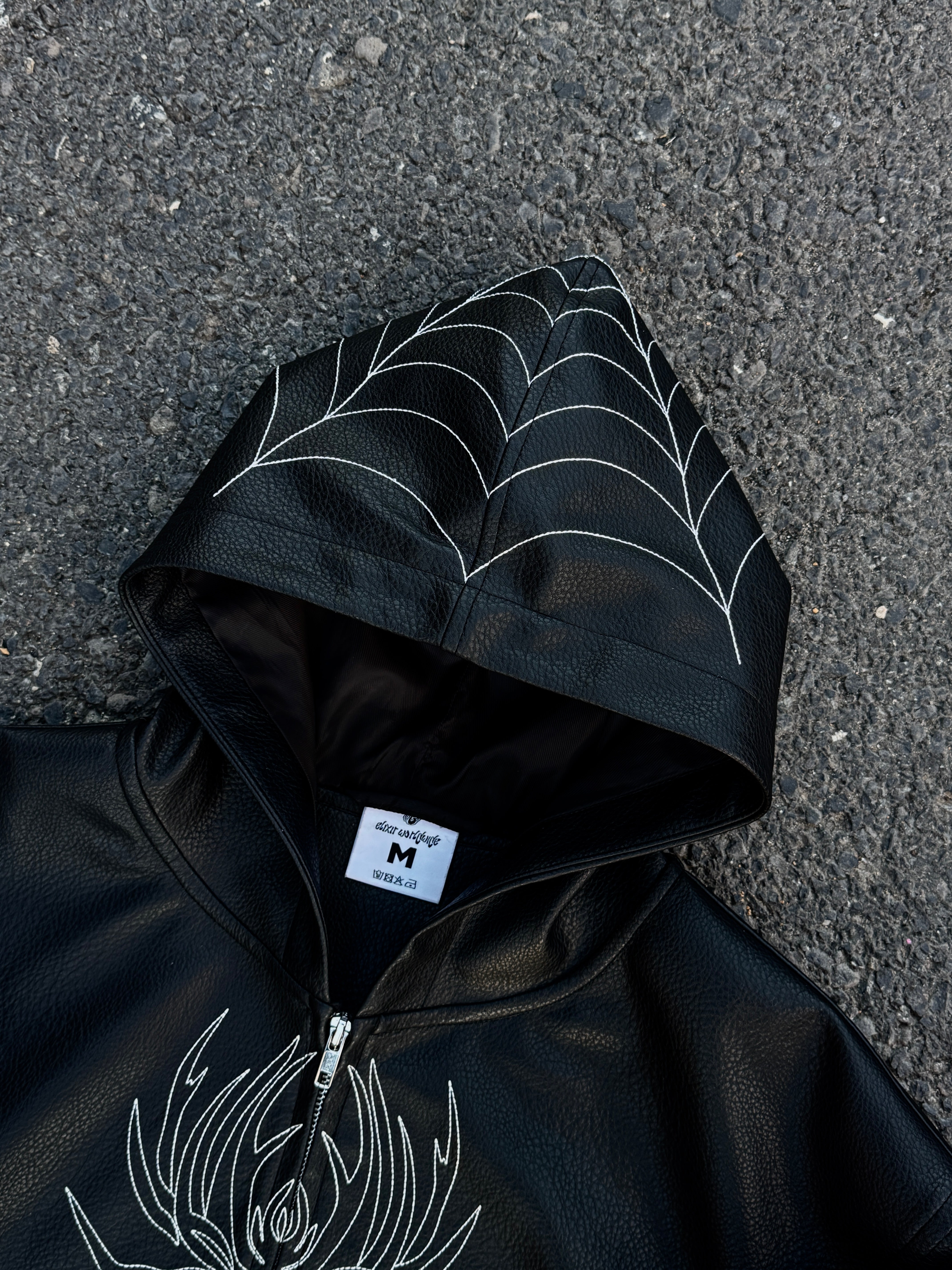 Elixir Spider Black Leather Jacket
