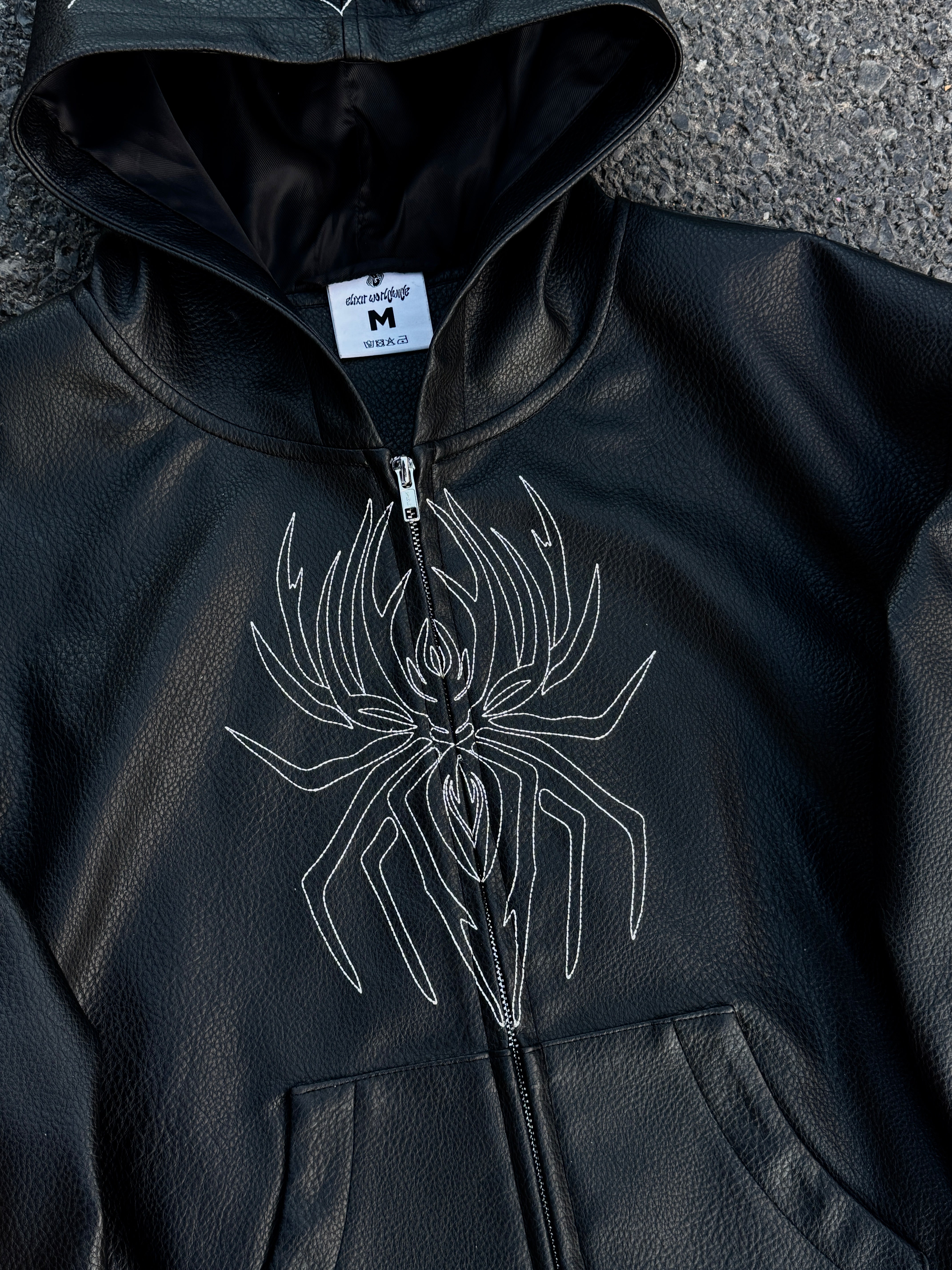 Elixir Spider Black Leather Jacket