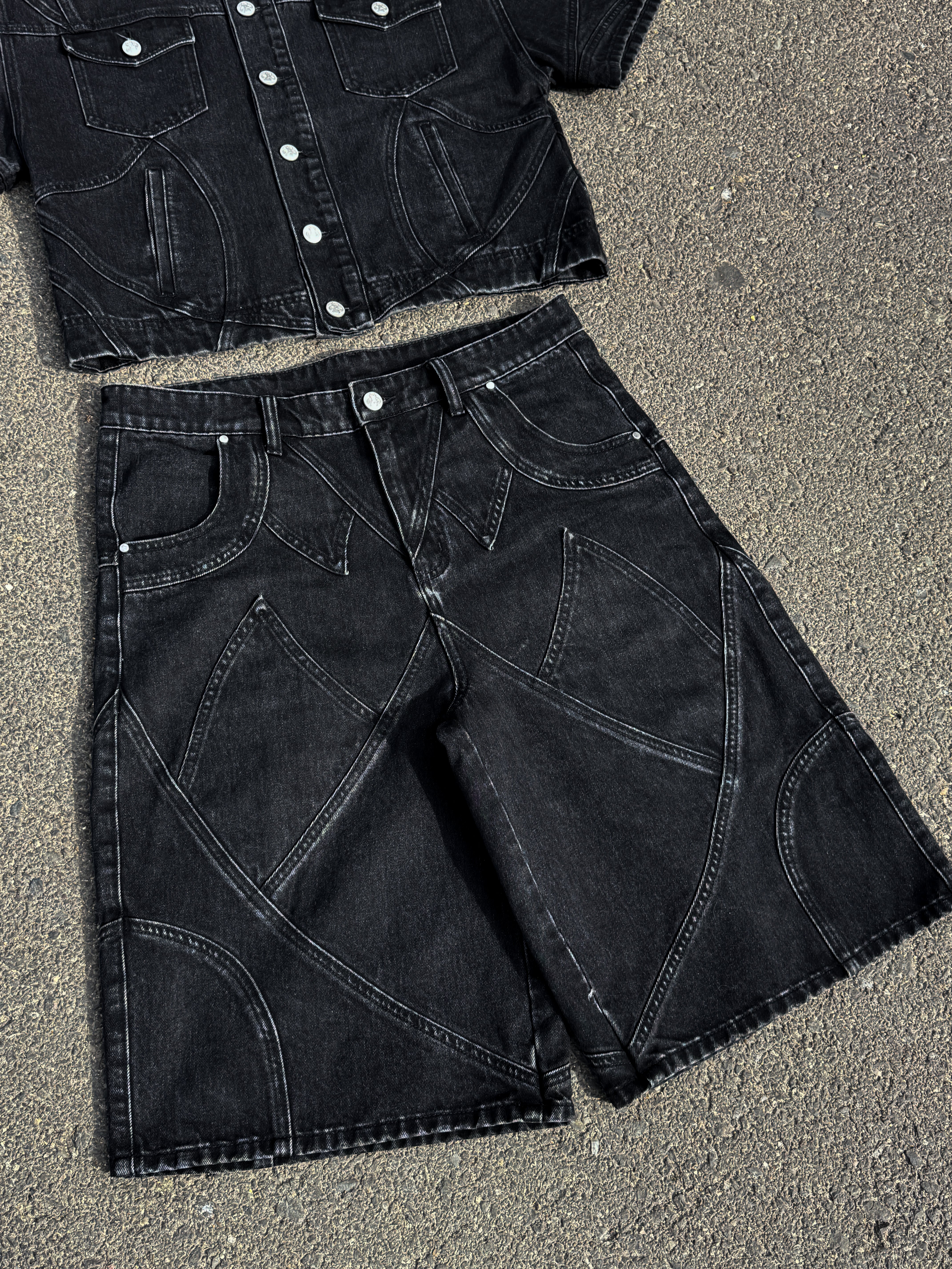 Elixir Black Denim Set JORTS