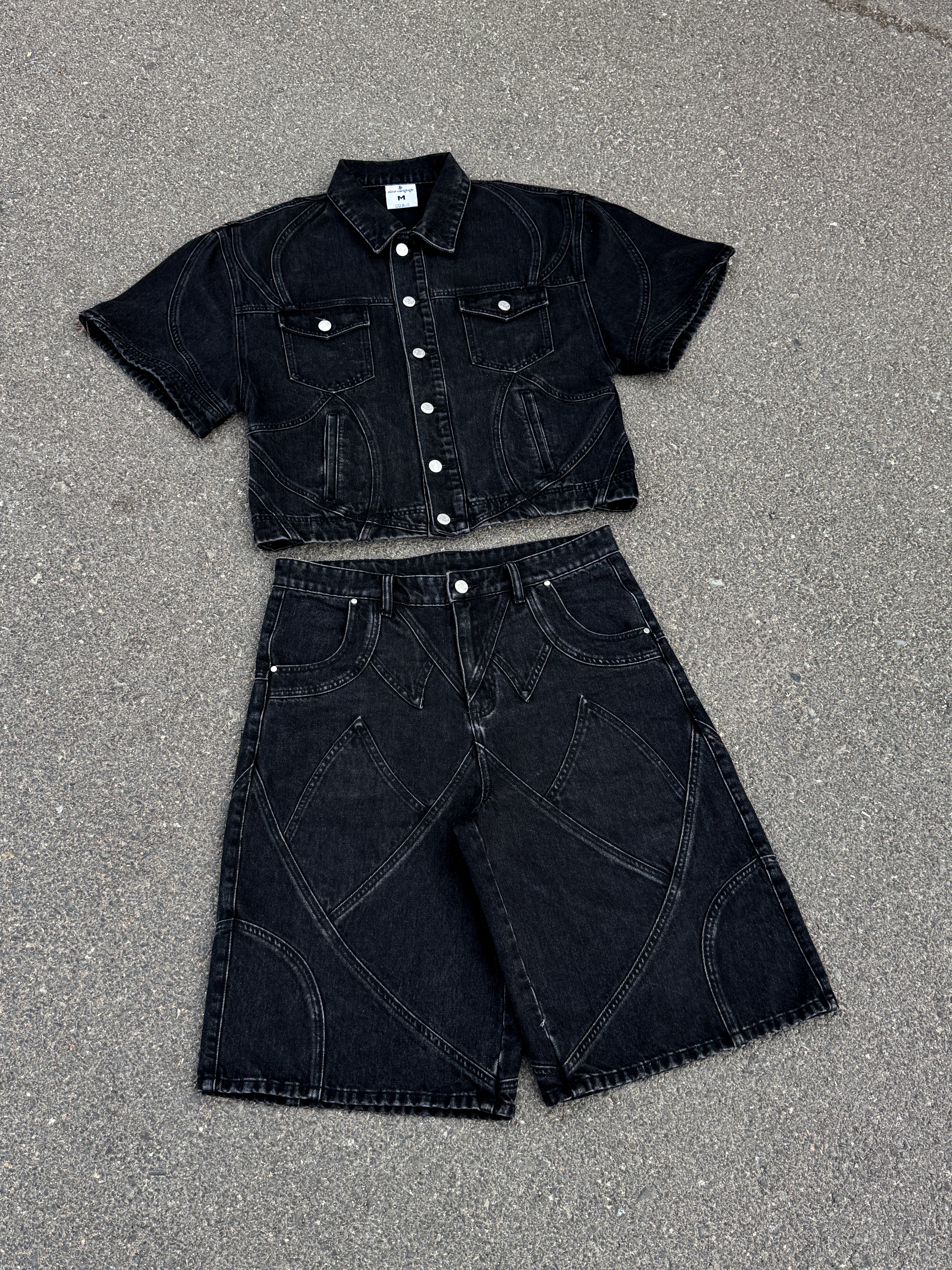 Elixir Black Denim Set JORTS