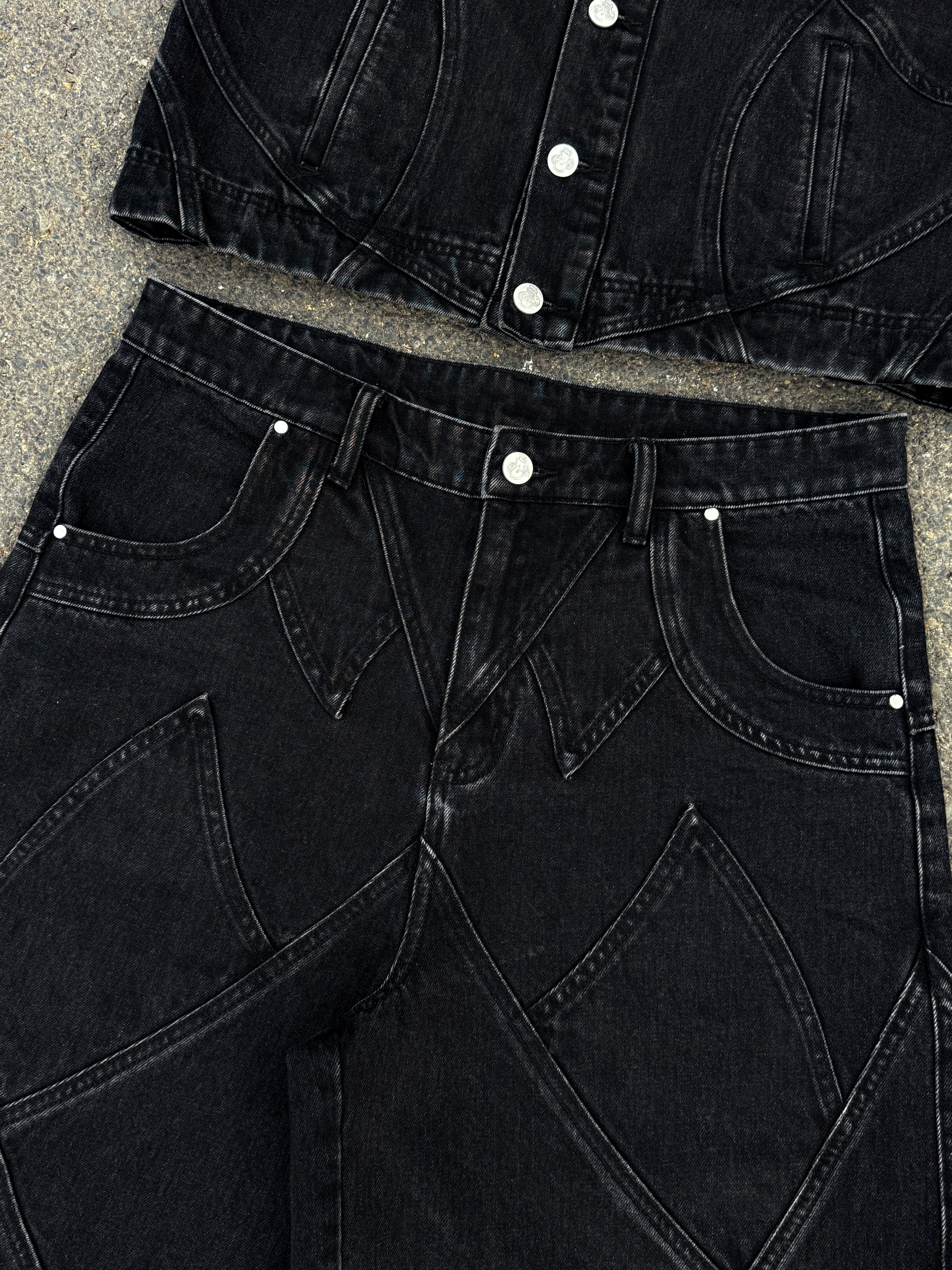 Elixir Black Denim Set JORTS