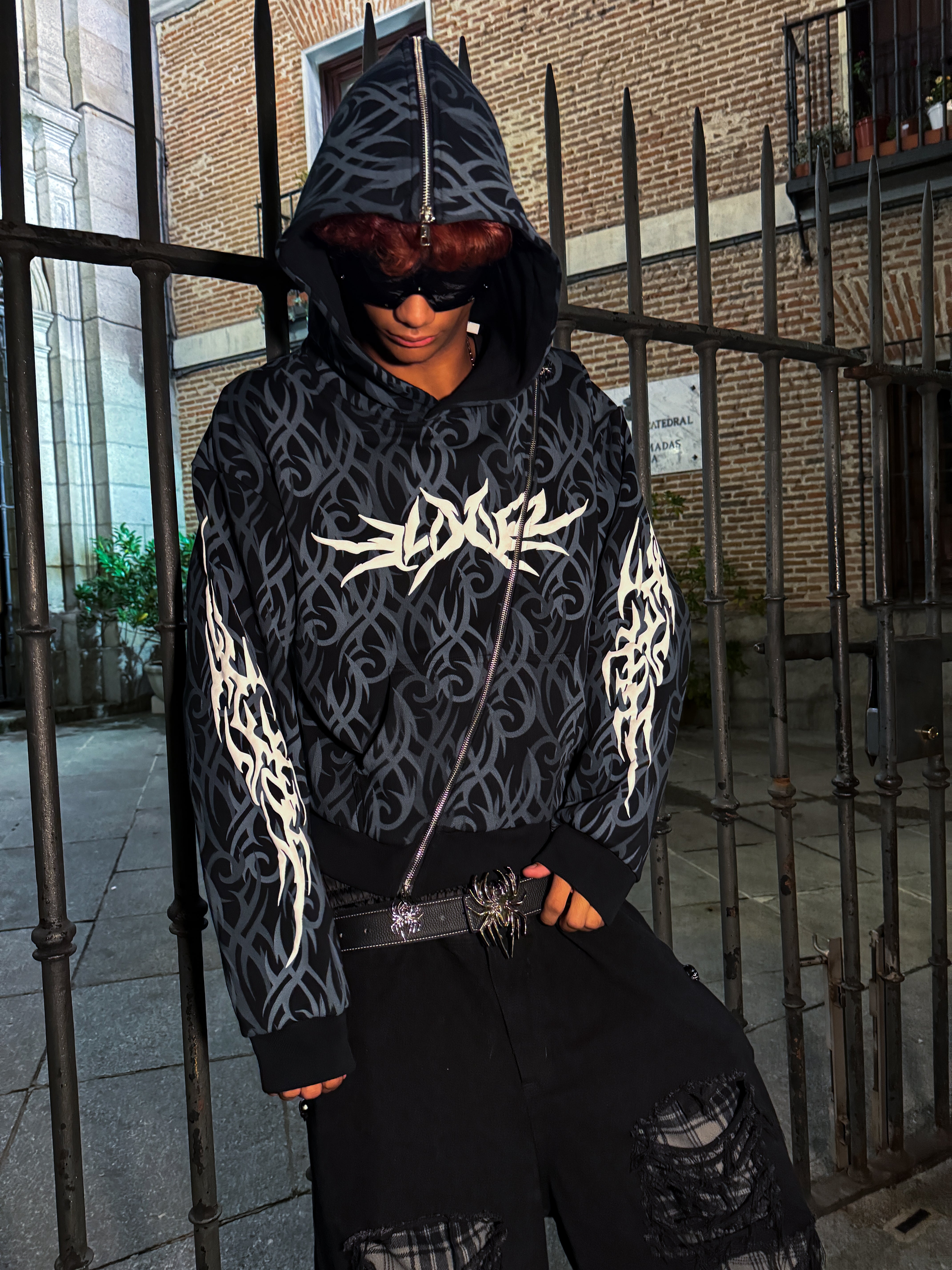 Elixir Diagonal Tribal Zip-Up