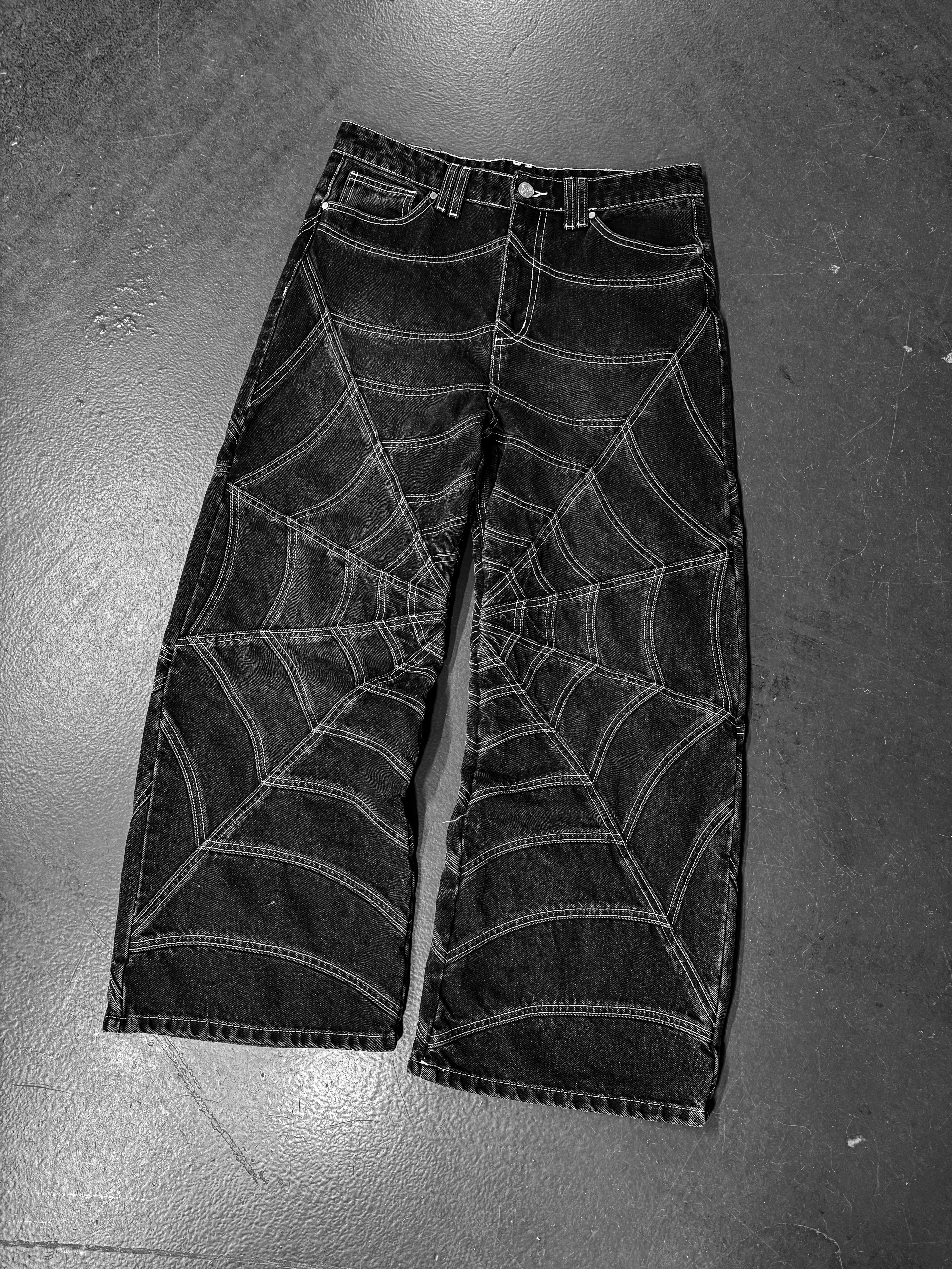Elixir SpiderWeb Black-White Seams Jeans