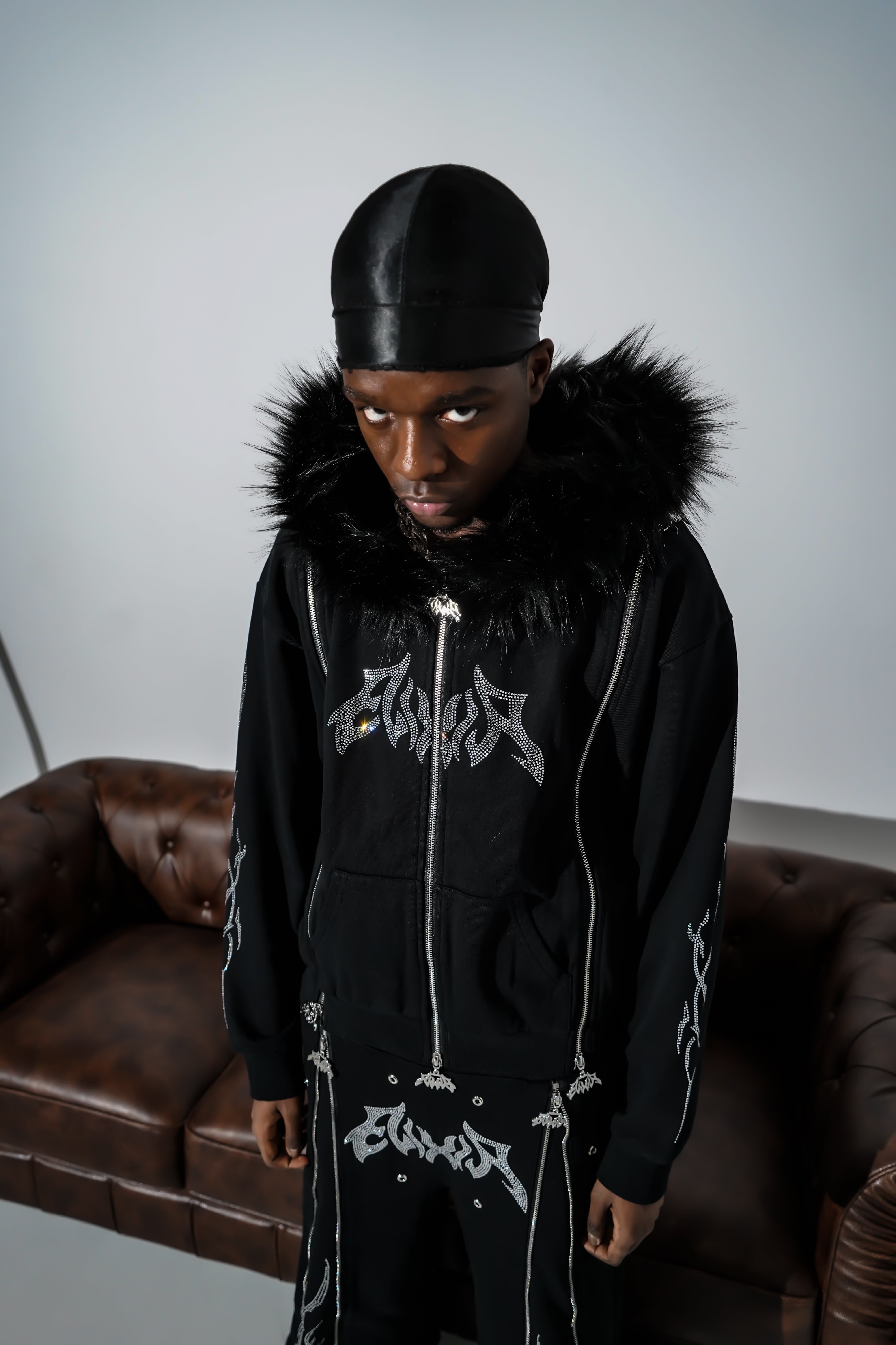 Elixir Rhinestones Tracksuit Zip-Up