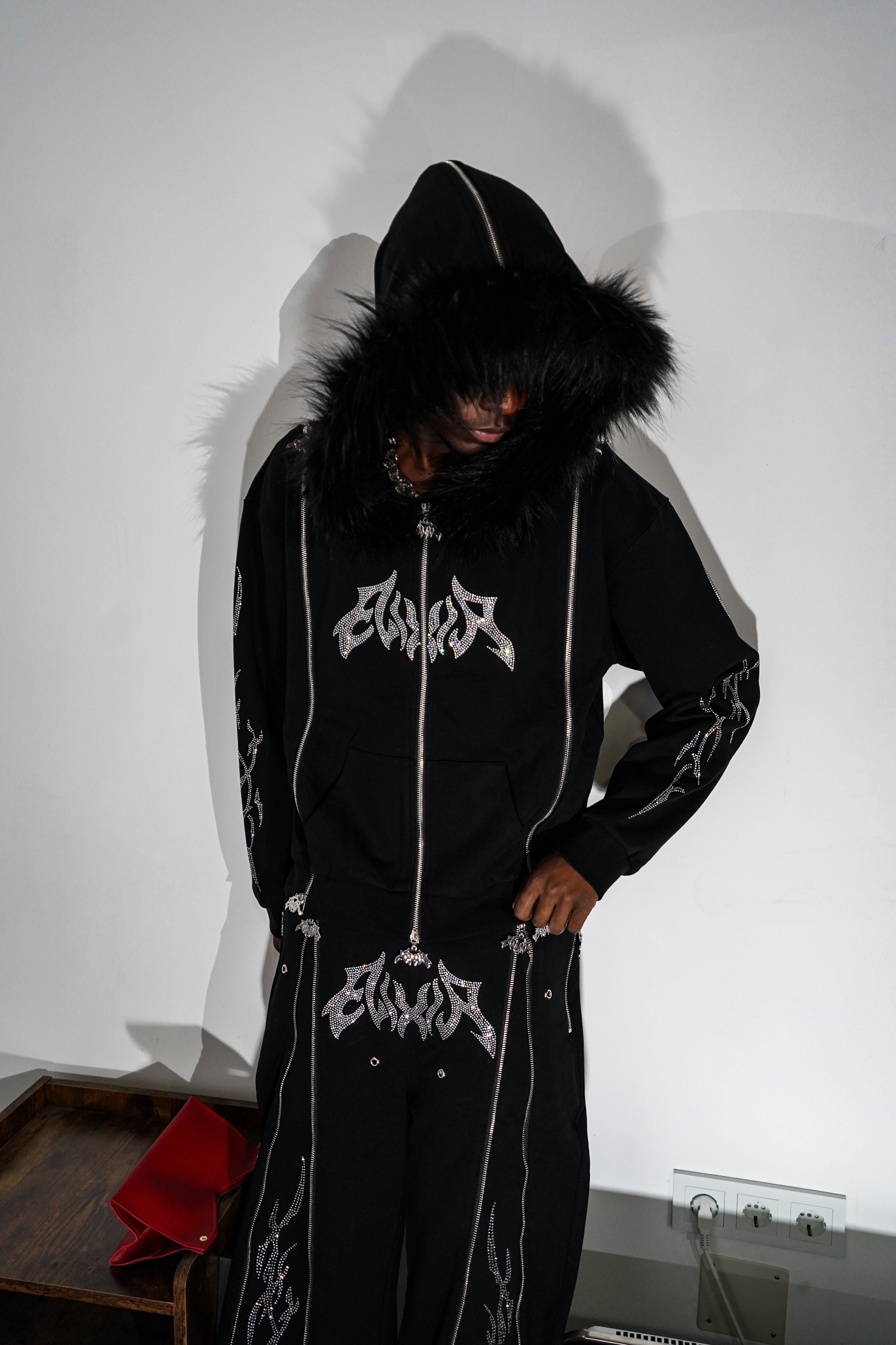 Elixir Rhinestones Tracksuit Zip-Up