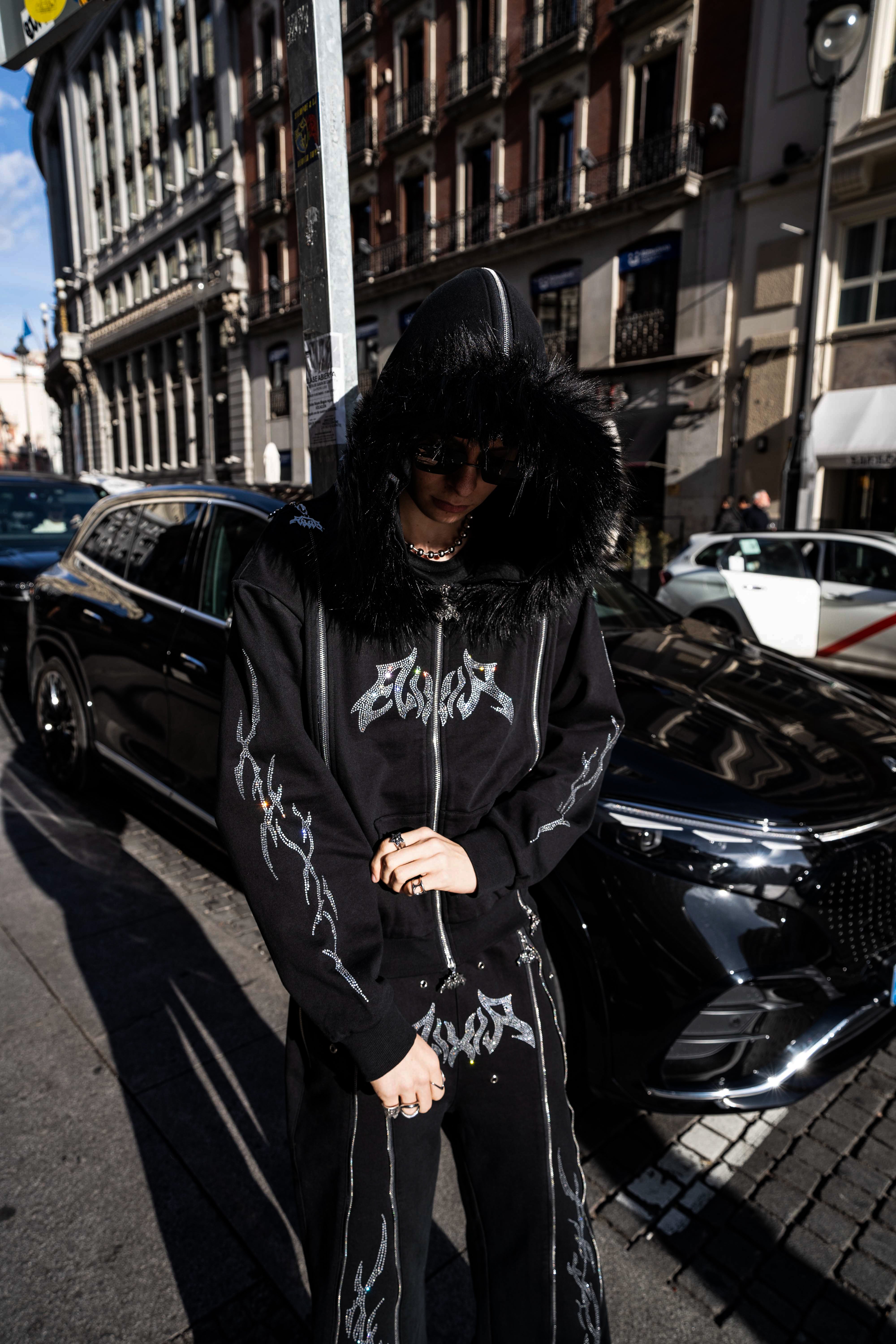 Elixir Rhinestones Tracksuit Zip-Up