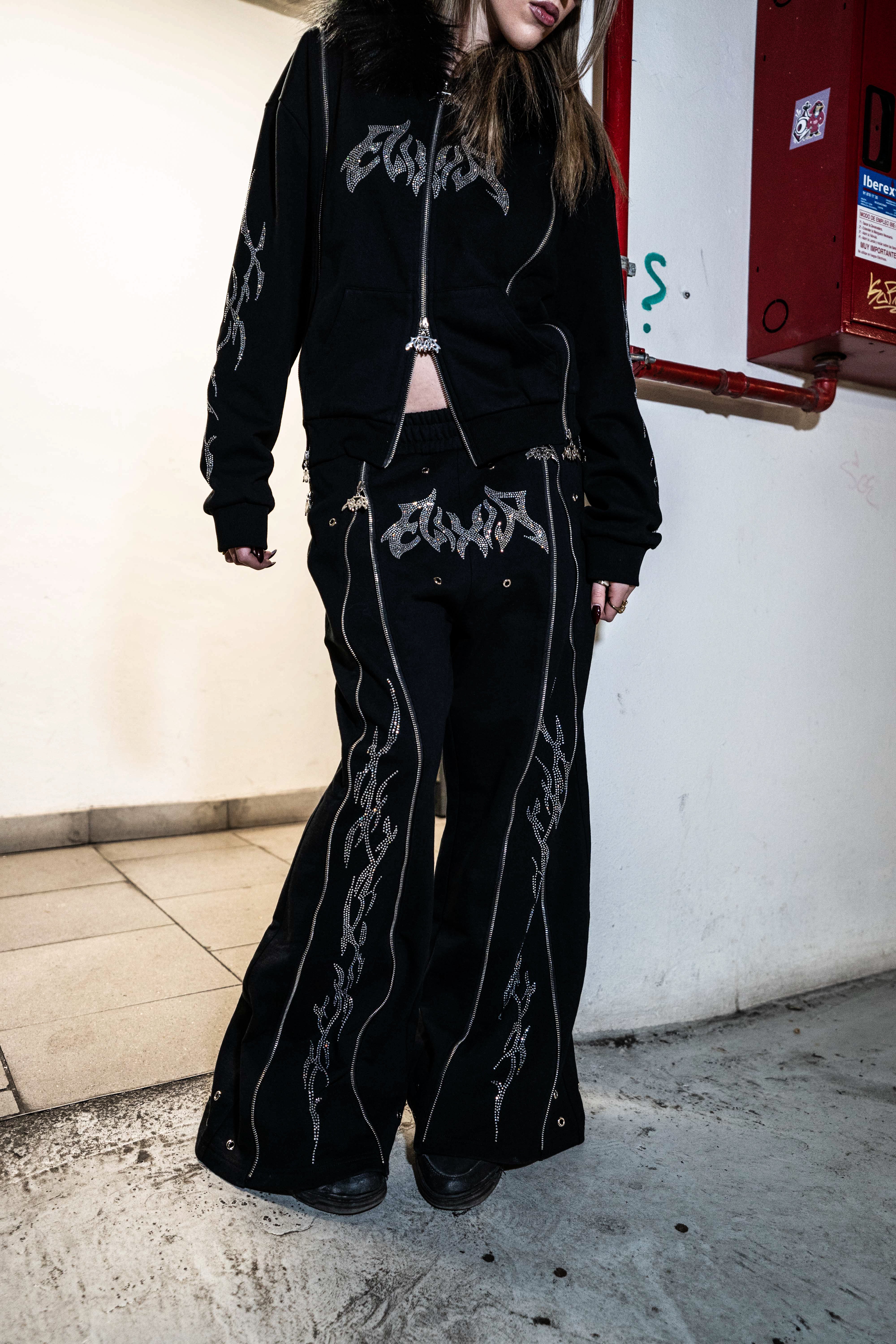 Elixir Rhinestones Tracksuit Pants