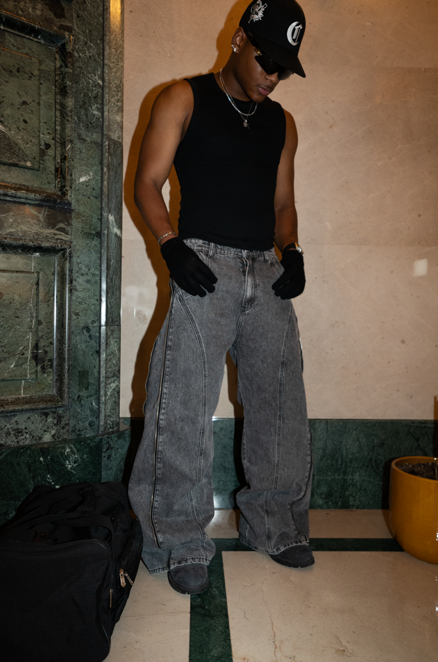 Elixir Gray Winter Denim Set Jeans