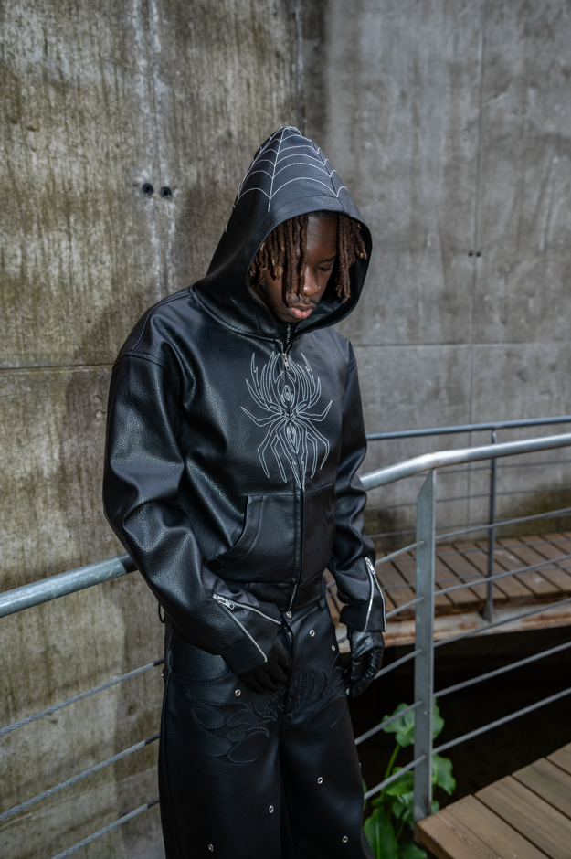 Elixir Spider Black Leather Jacket