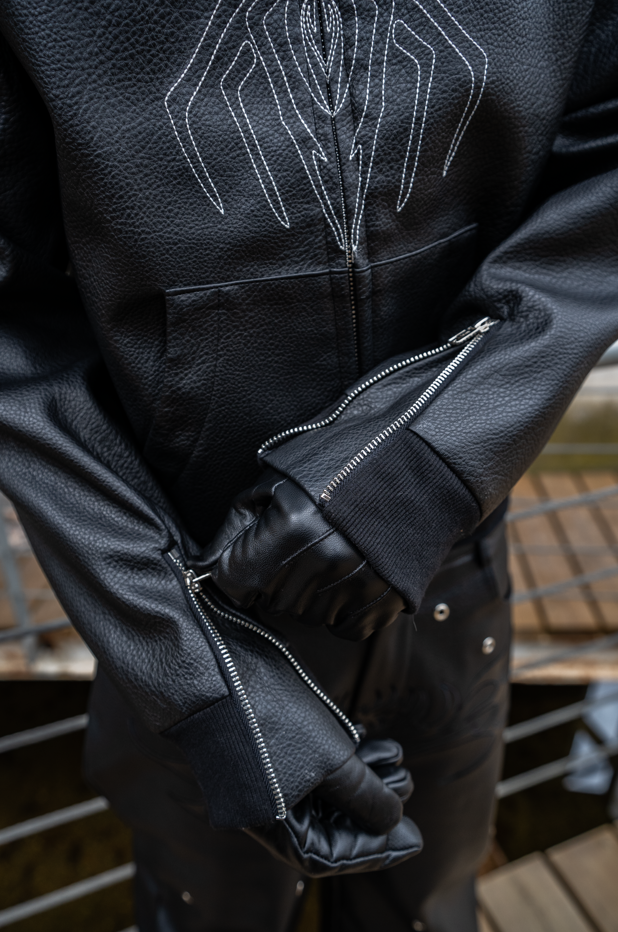 Elixir Spider Black Leather Jacket