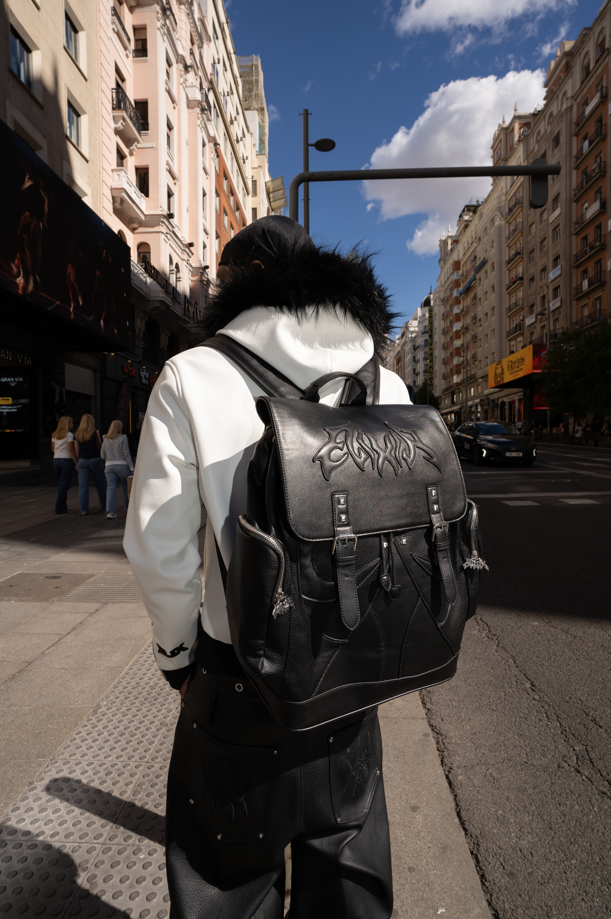 Elixir Black Leather Backpack