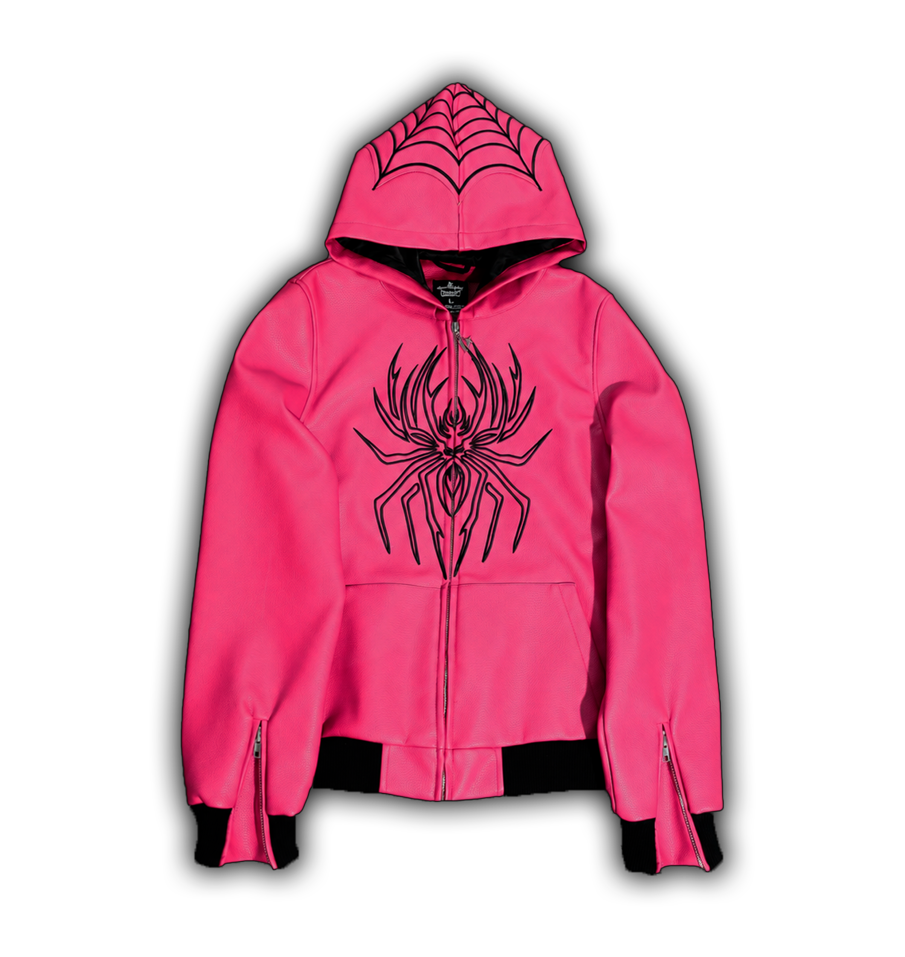 Elixir Spider Pink-Black Leather Jacket
